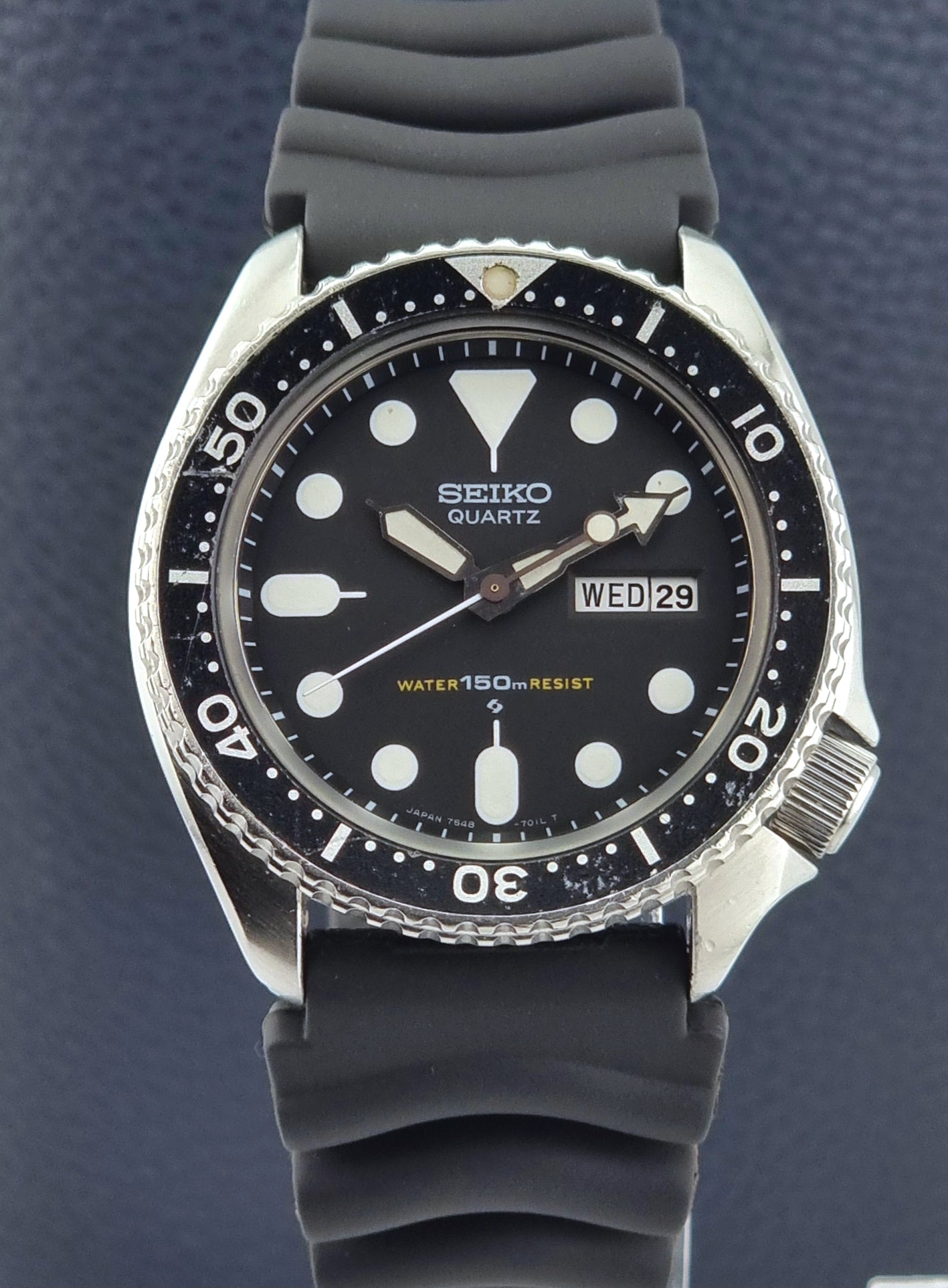 Seiko Wristwatch 7548-7000 Quartz Diver Vintage 1980