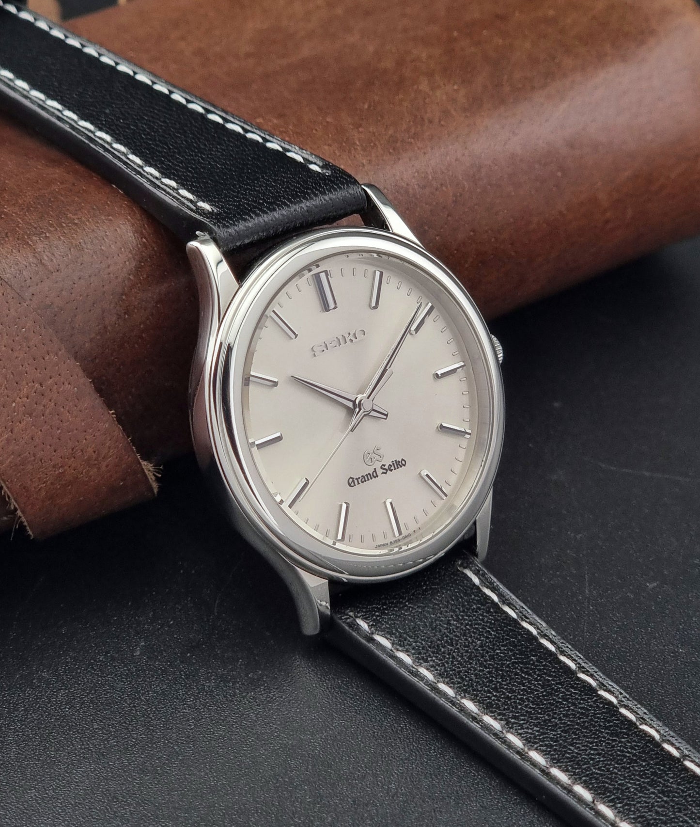 Grand Seiko SBGF015 Wristwatch 8J55-0A10 quartz on a black leather strap