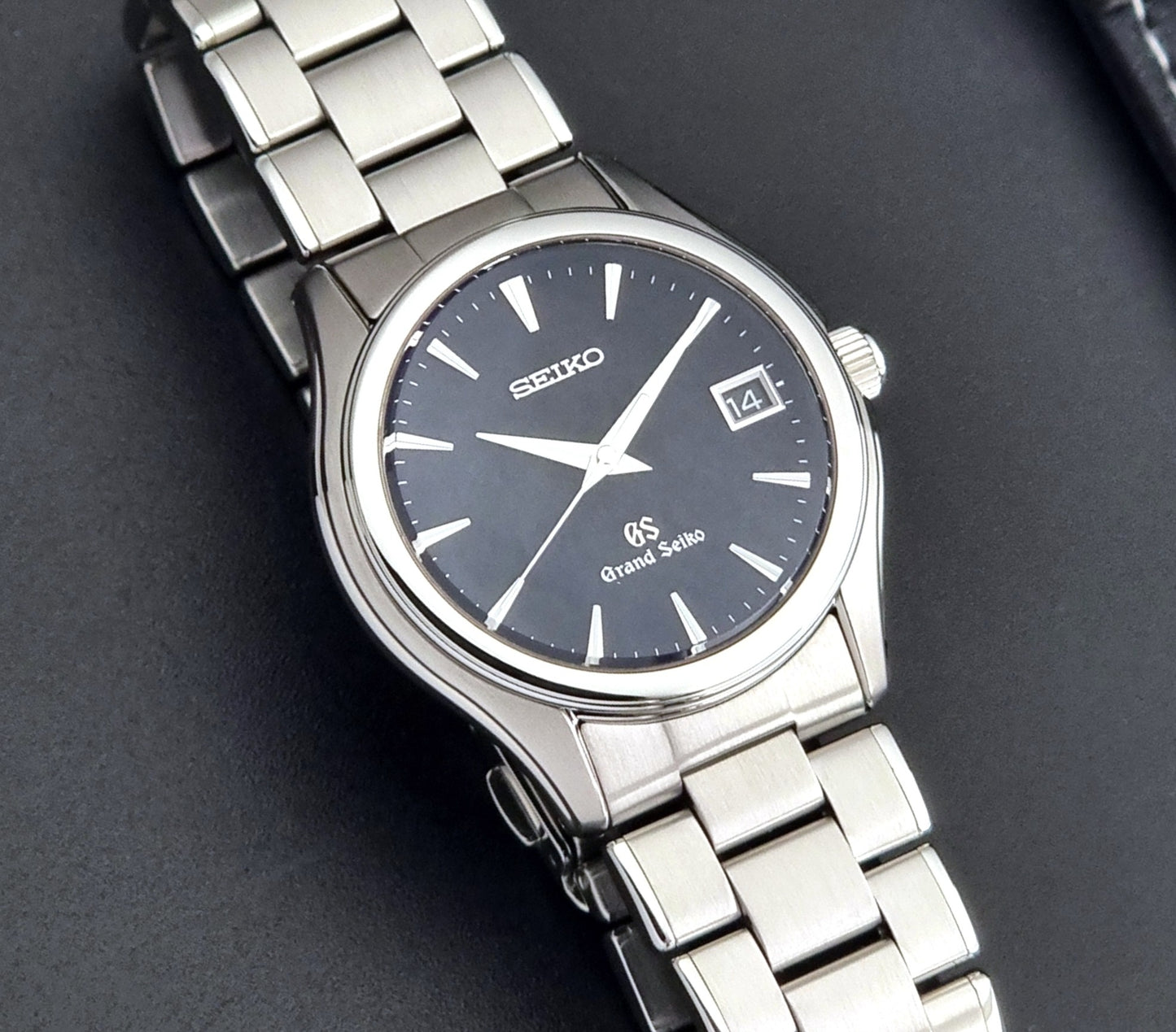 Grand Seiko quartz SBGX041 watch 9F62-0A10 Black dial 2004 with box