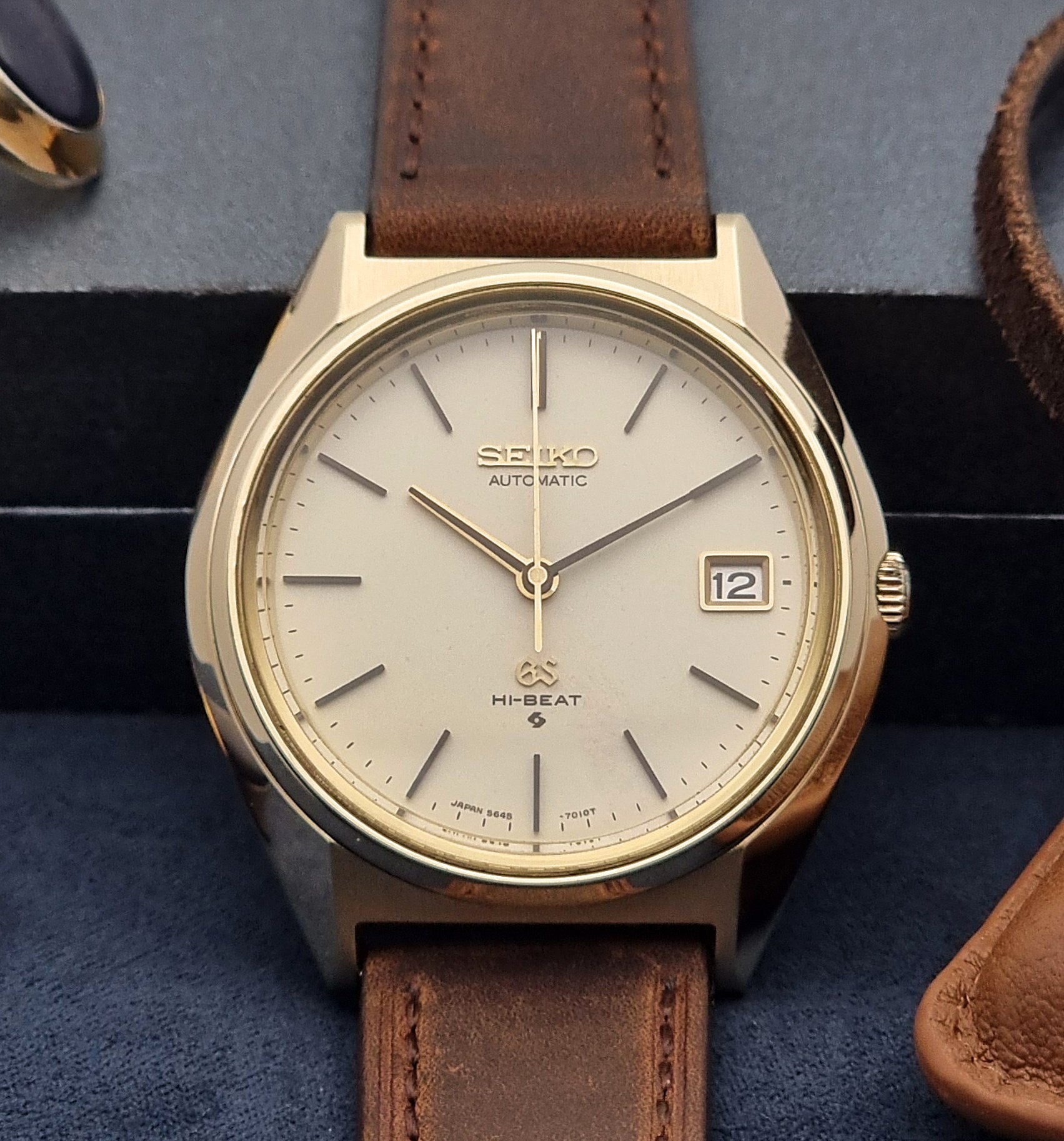 Grand Seiko watch 5645-7010 Hi-Beat 1971 Gold Cap – Past2PresentWatches