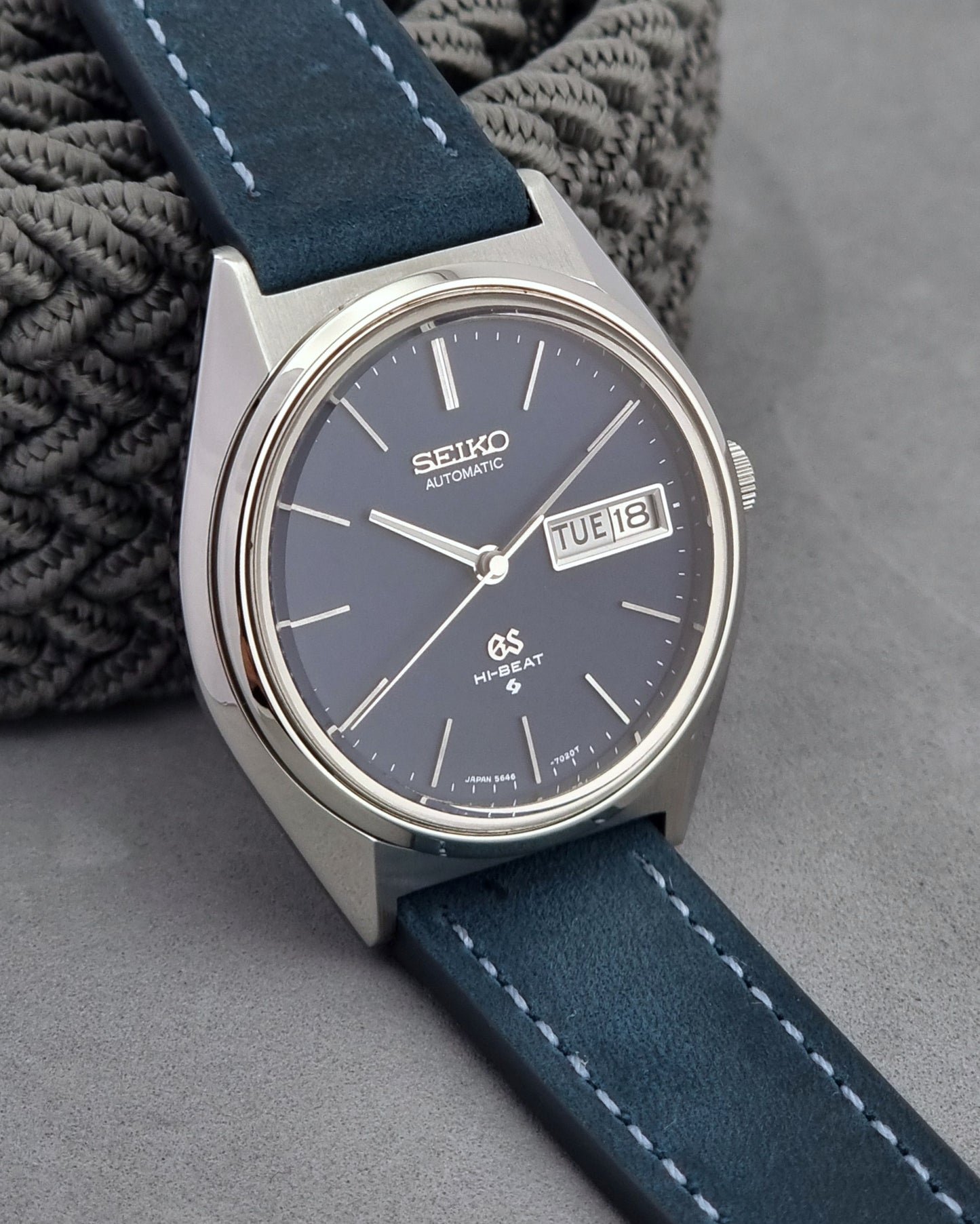 Grand Seiko watch 5646-7010 Hi-Beat Vintage 1972 Blue Dial