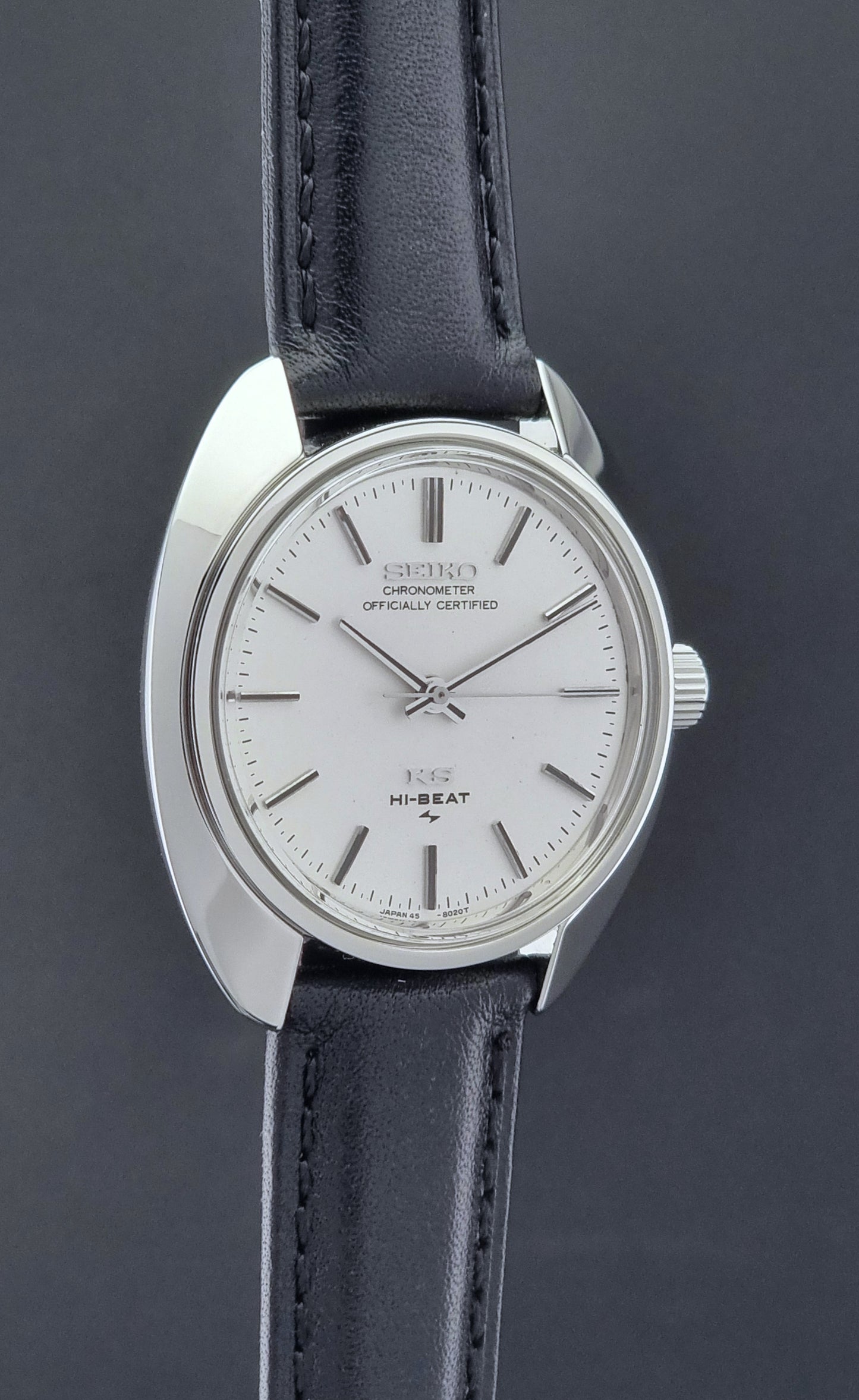 Vintage King Seiko Wristwatch 45-8010 side view