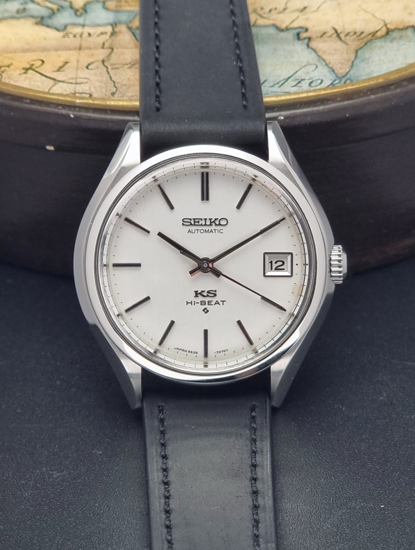 Vintage King Seiko Wristwatch 5625-7120 Hi-beat 1972 Gold Medallion
