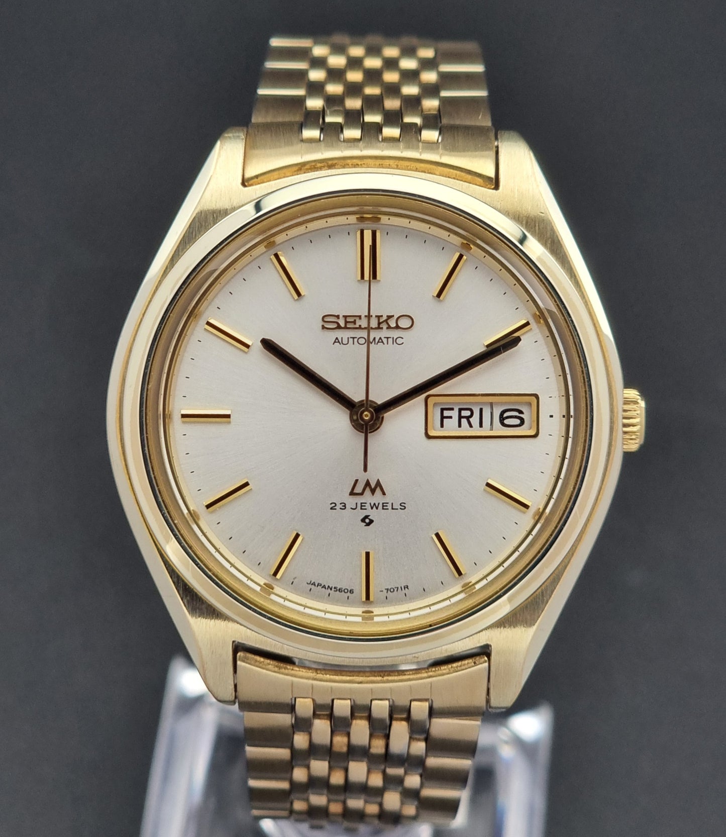 Seiko Wristwatch LordMatic 5606-7070 Vintage 1973 Gold plate