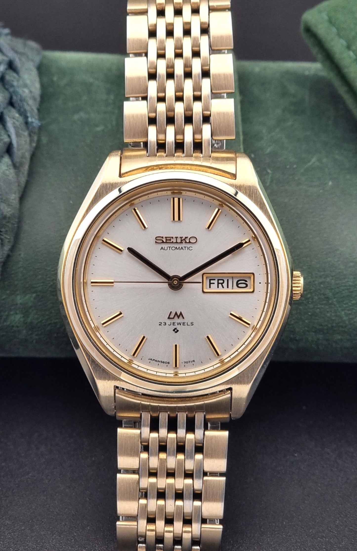 Seiko Wristwatch LordMatic 5606-7070 Vintage 1973 Gold plate