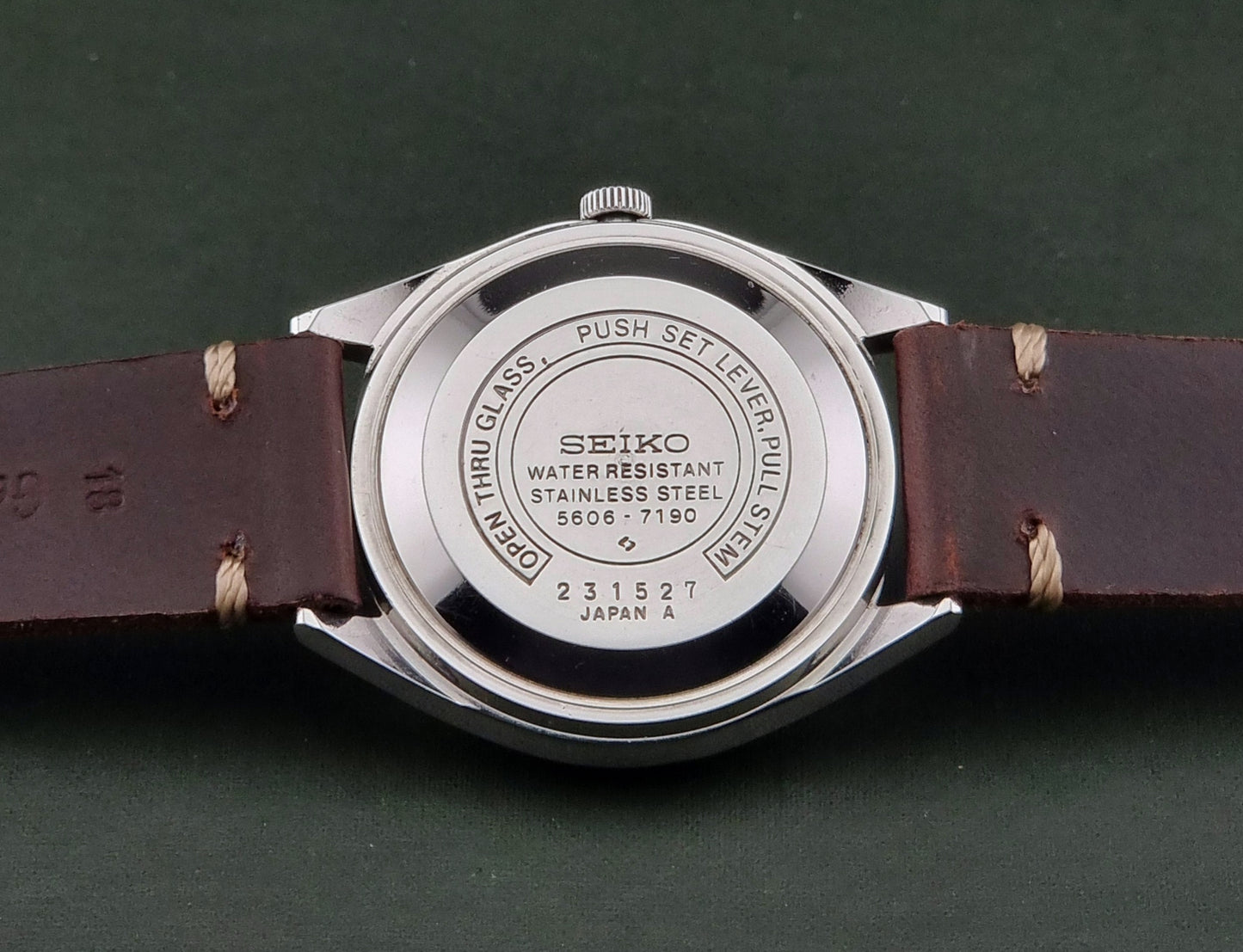 Seiko Watch LordMatic 5606-7190 Brown Dial Vintage 1972