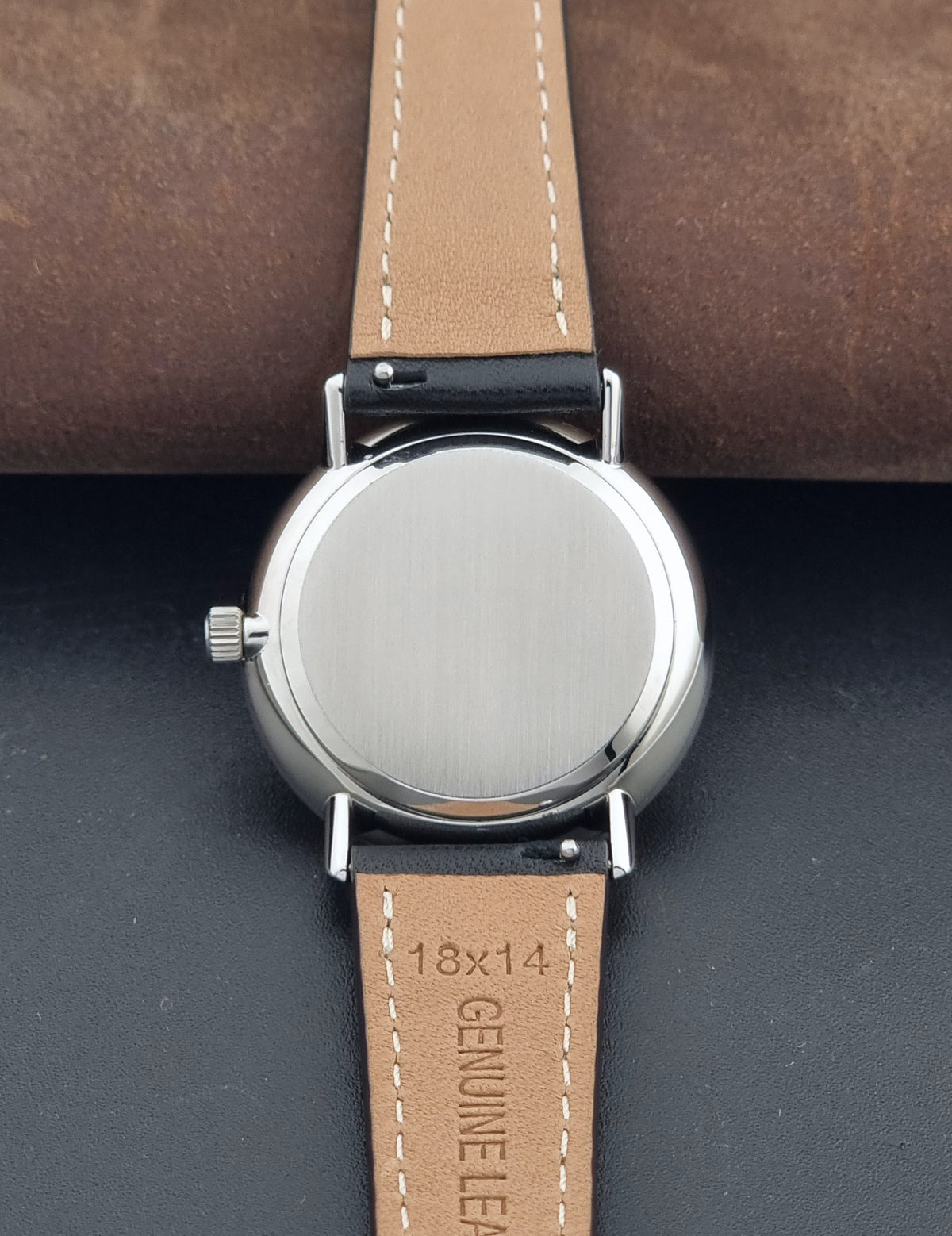 Vintage Omega De Ville 191.0044 quartz watch from 1977, caseback view