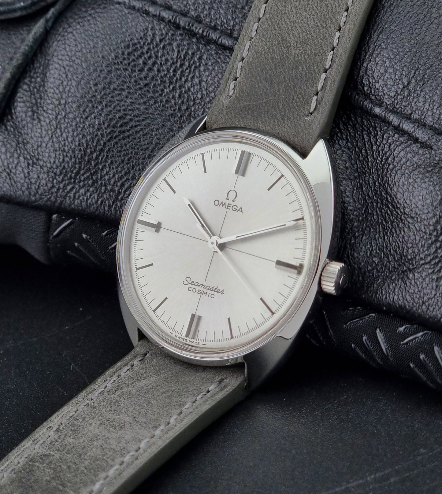 Omega Watch Seamaster Cosmic Crosshair Dial crown view
