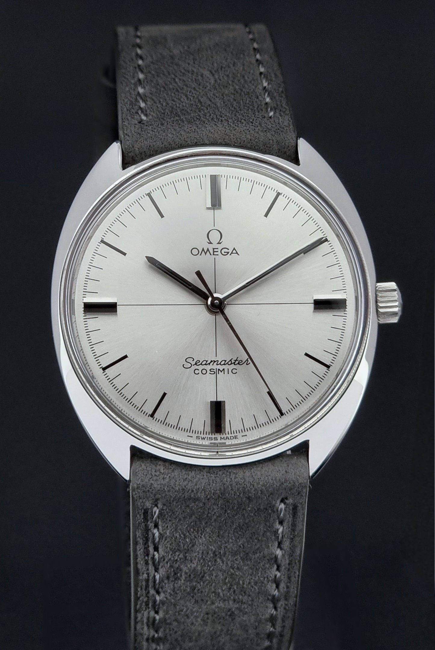 Omega Watch Seamaster Cosmic Crosshair Dial front view