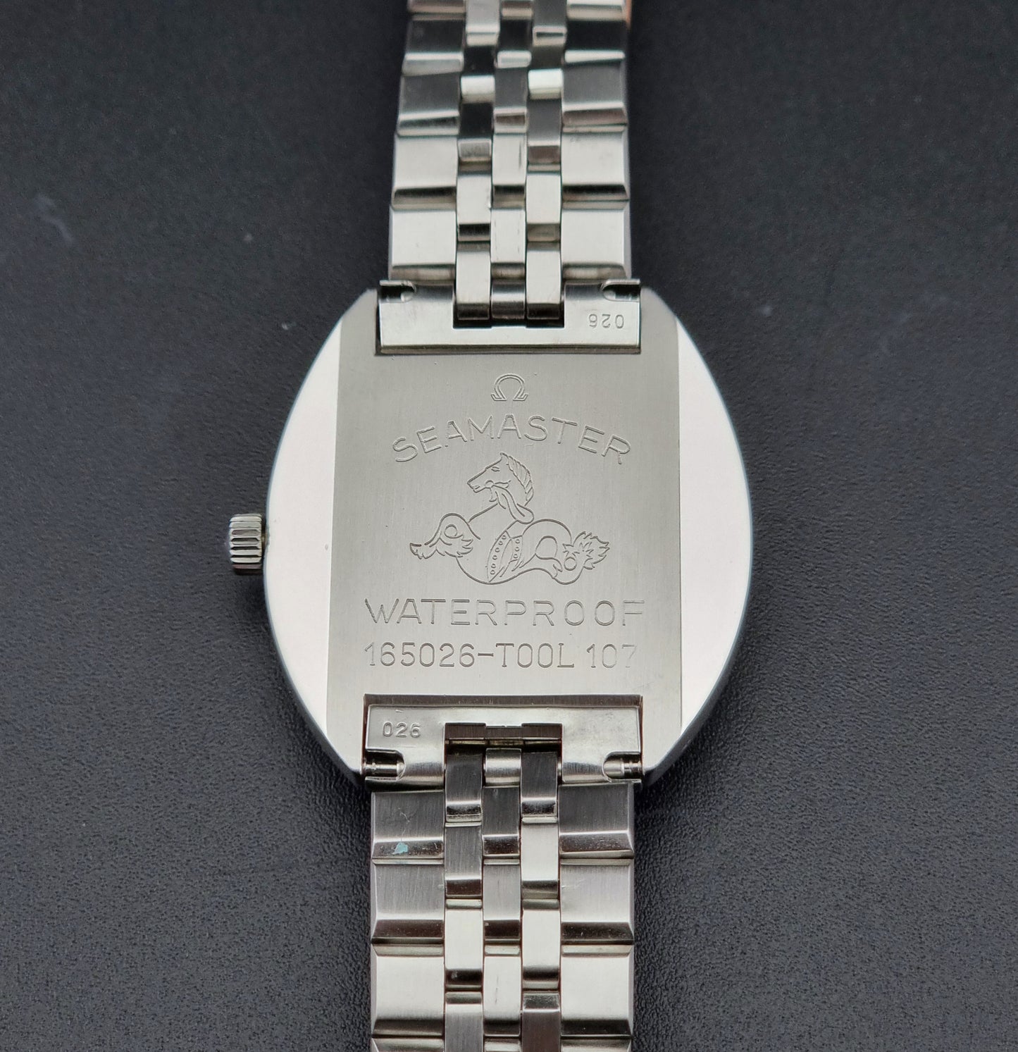 Back view of a Omega Seamaster Cosmic Wristwatch