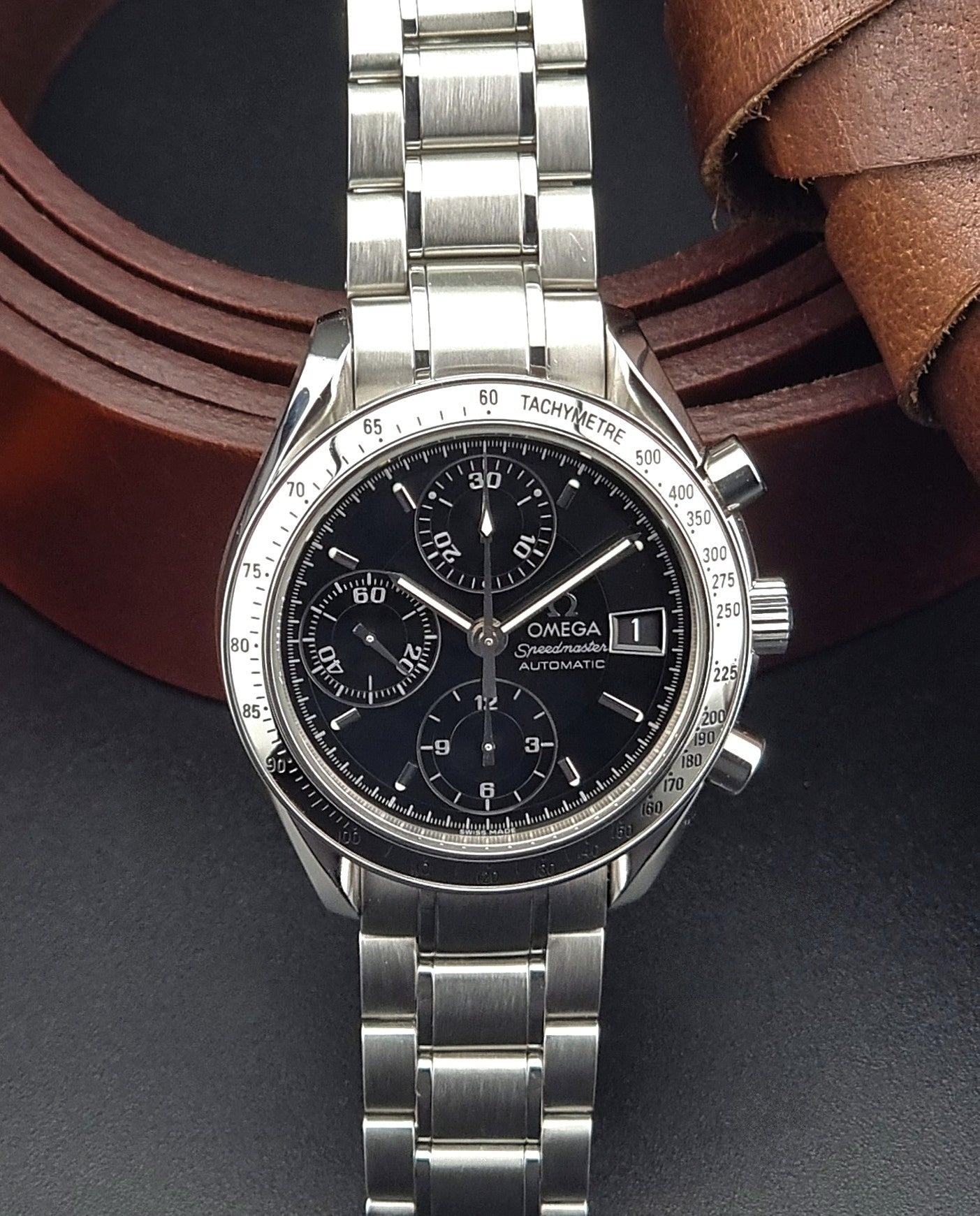 Omega Speedmaster 3513.50 watch Black Dial 2001 - Past2PresentWatches - Wristwatch