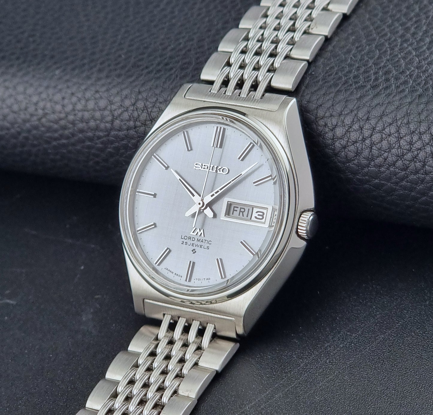 Seiko Wristwatch LordMatic 5606-7010 Vintage 1969 Blue Dial