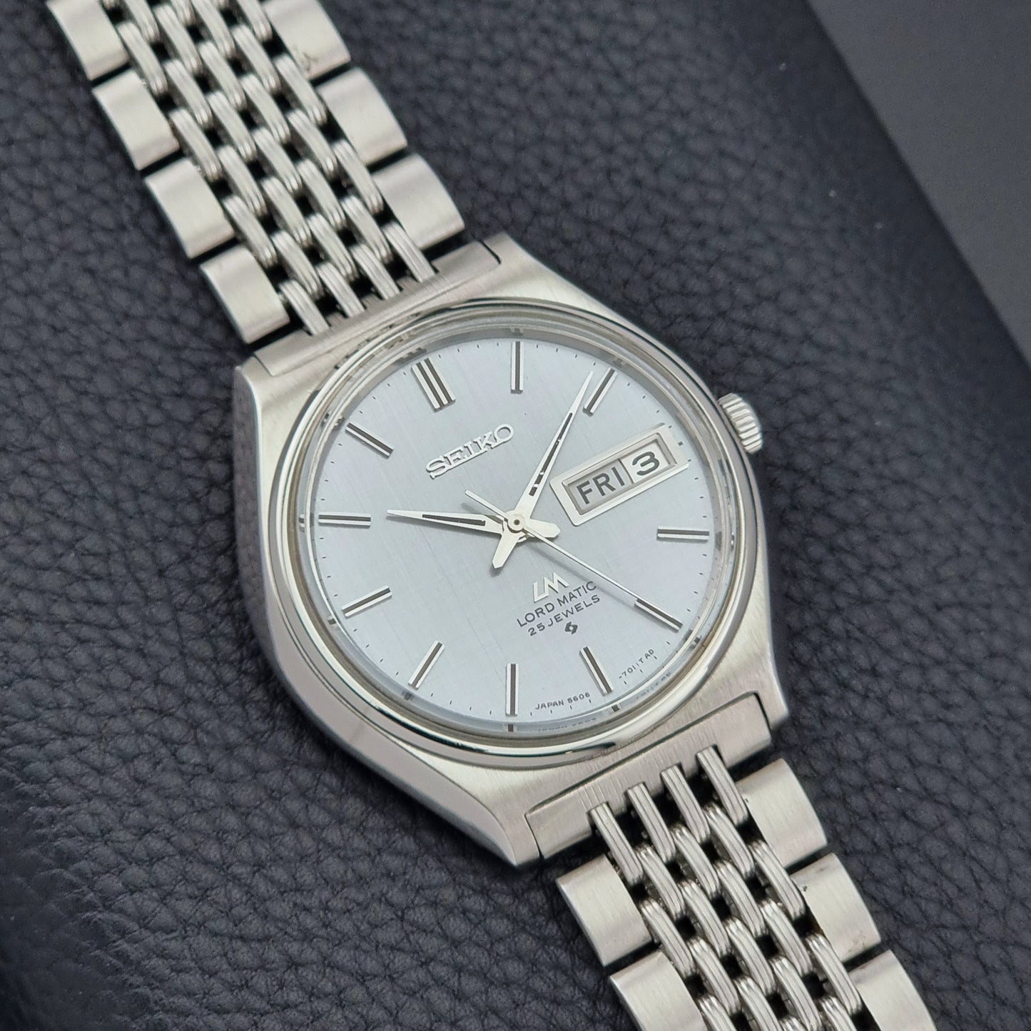 Seiko Wristwatch LordMatic 5606-7010 Vintage 1969 Blue Dial