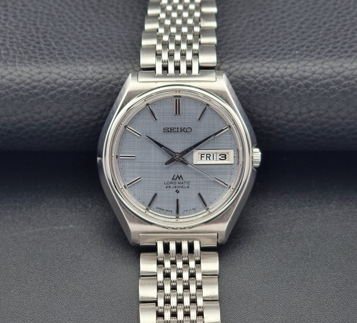 Seiko Wristwatch LordMatic 5606-7010 Vintage 1969 Blue Dial
