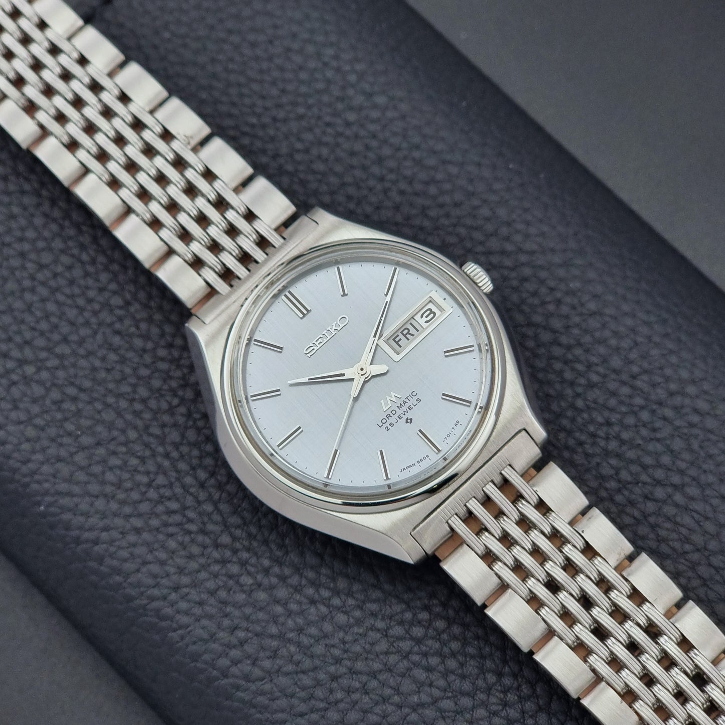 Seiko Wristwatch LordMatic 5606-7010 Vintage 1969 Blue Dial