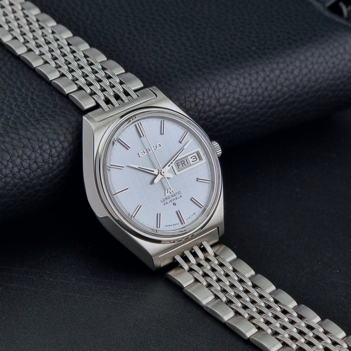 Seiko Wristwatch LordMatic 5606-7010 Vintage 1969 Blue Dial