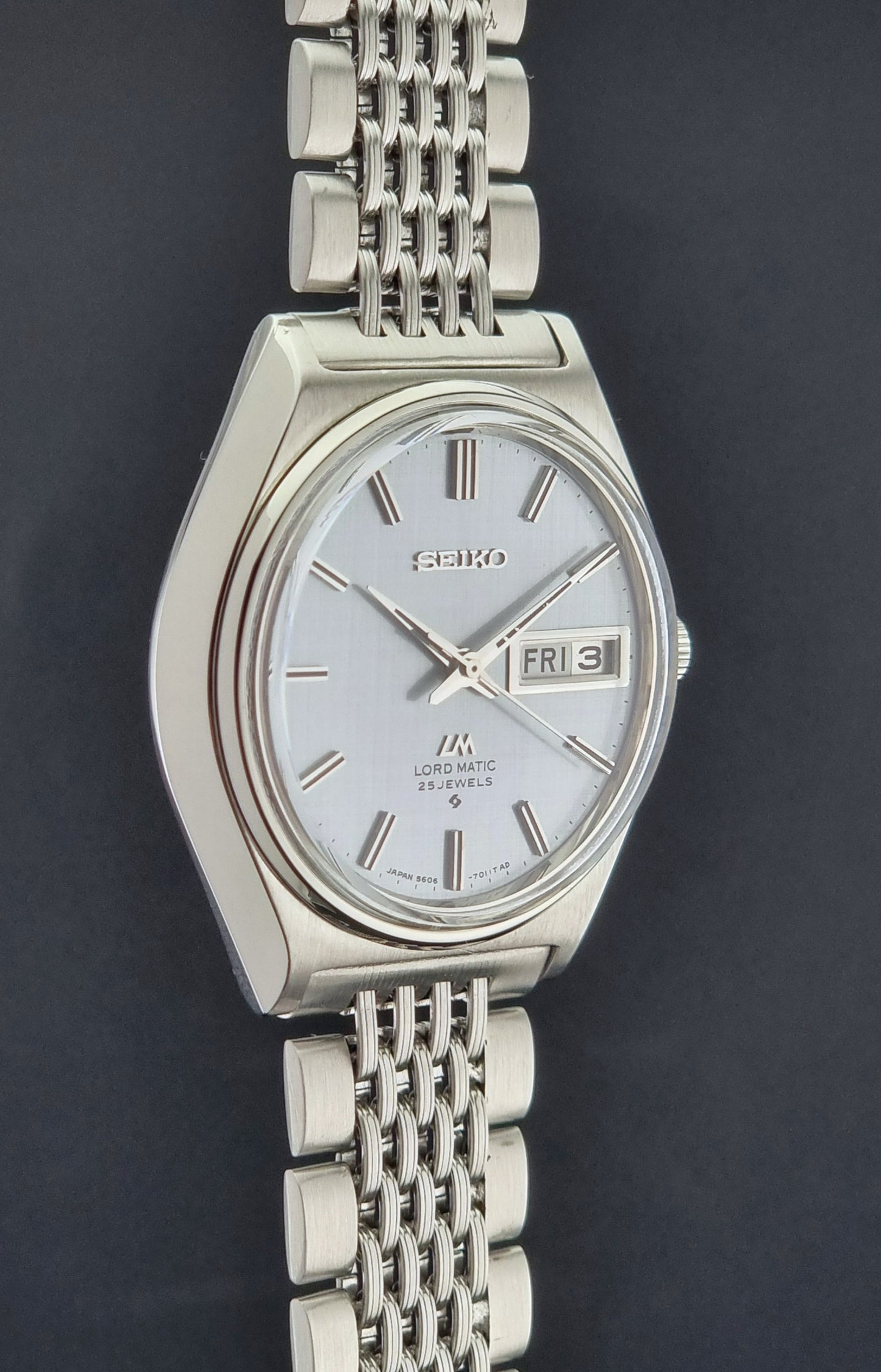 Seiko Wristwatch LordMatic 5606-7010 Vintage 1969 Blue Dial