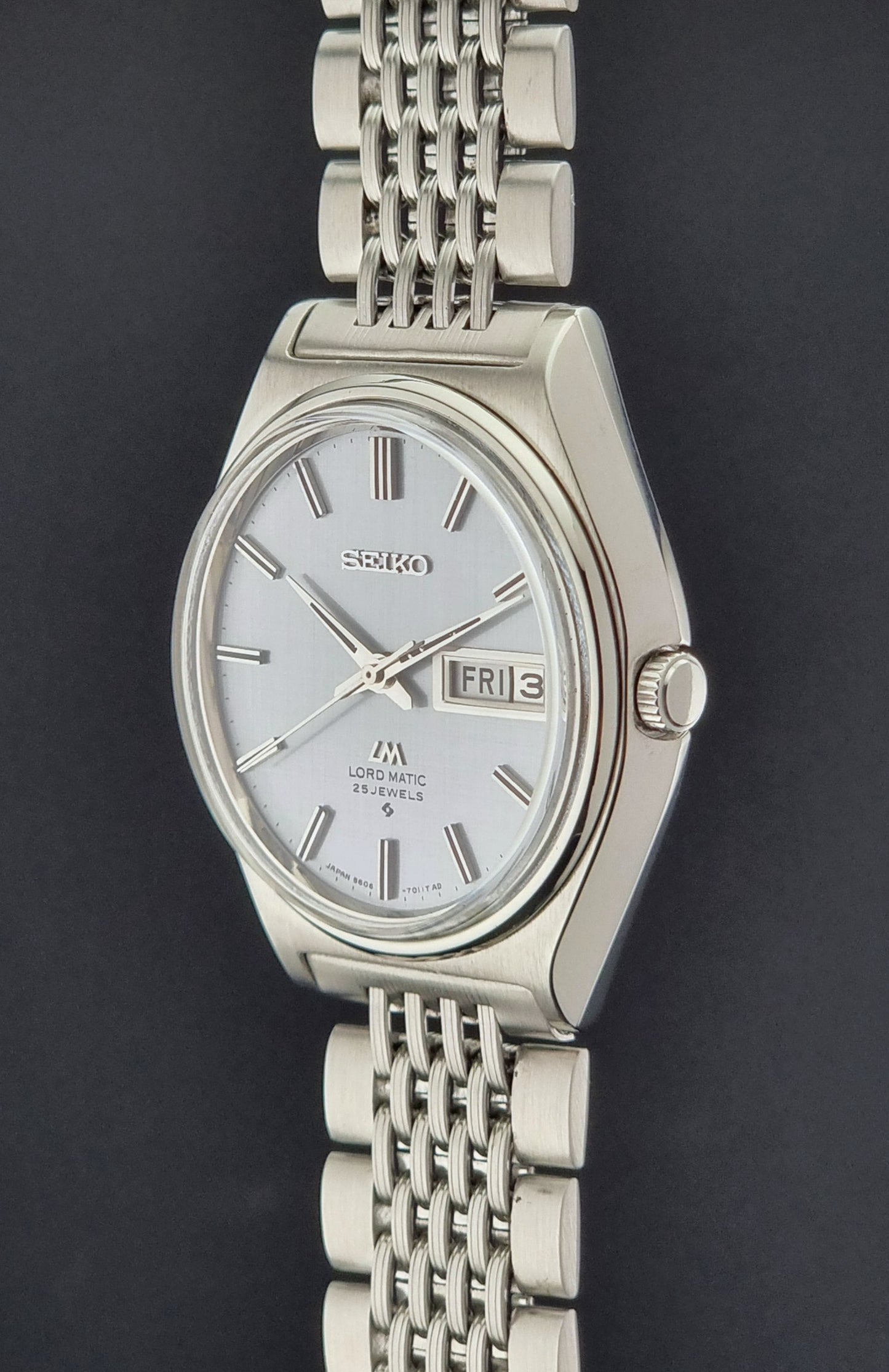 Seiko Wristwatch LordMatic 5606-7010 Vintage 1969 Blue Dial