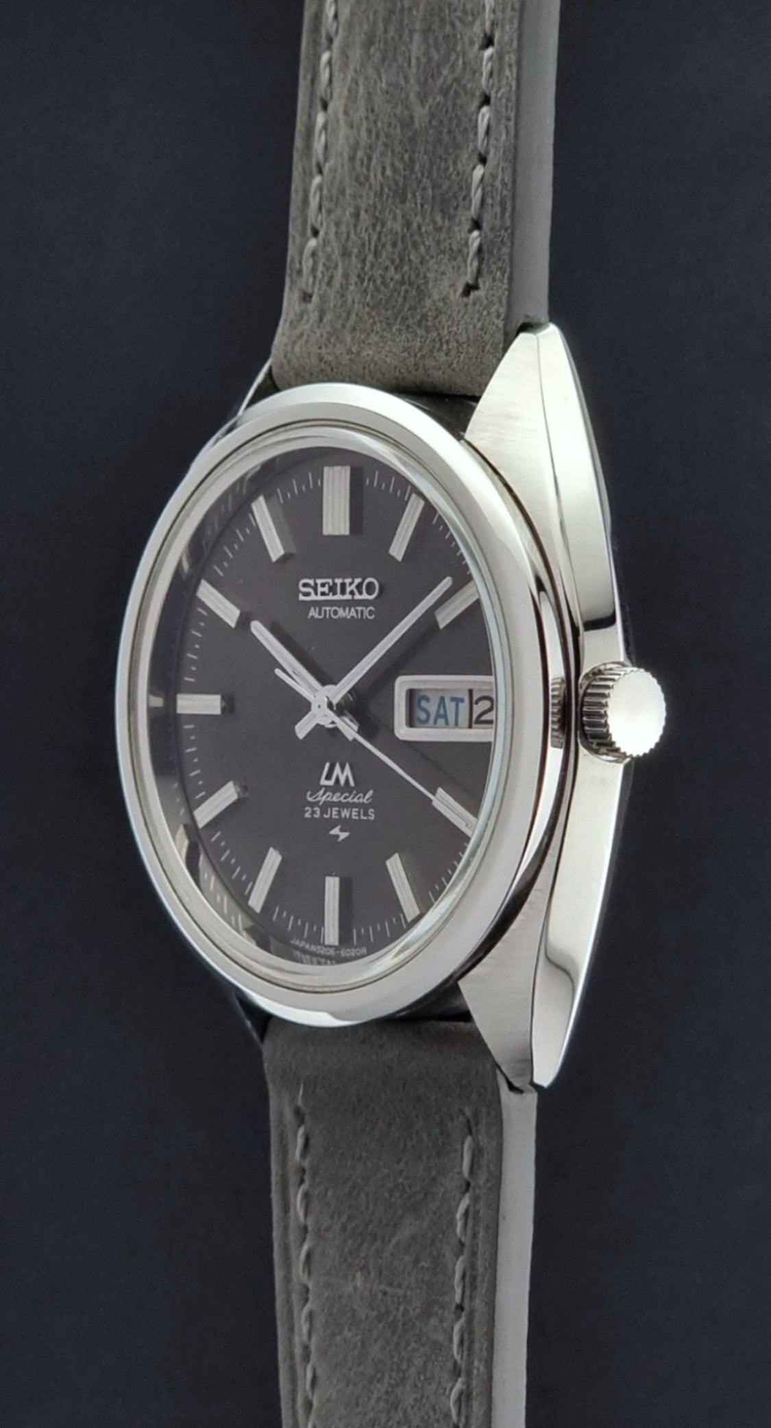 Seiko watch LordMatic Special 5206-6021 Grey Dial Vintage 1972