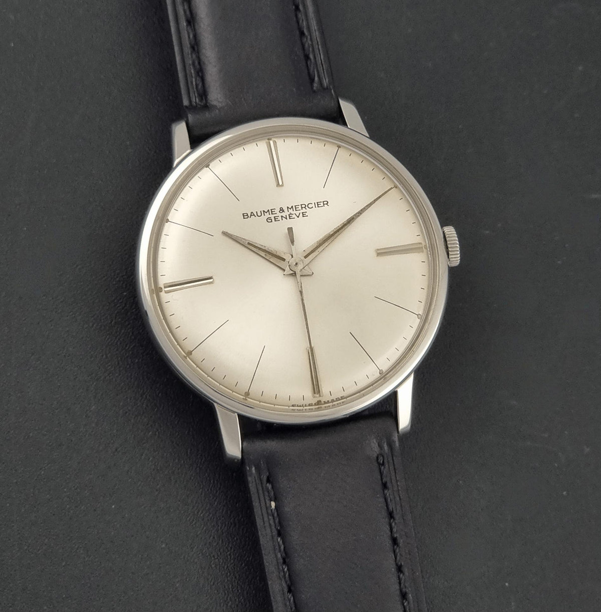 Vintage Baume & Mercier Genève 1173 – dial and case front view