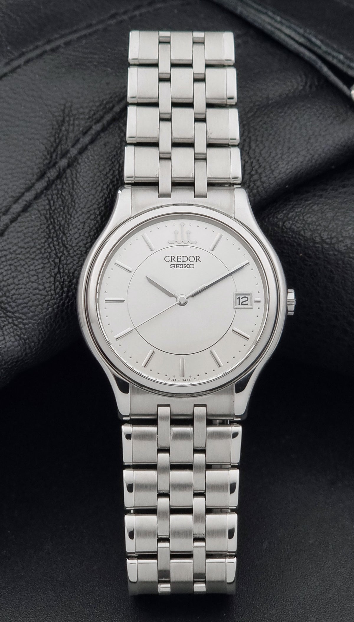 Seiko Credor 8J86-7A00 silver dial 2003 – dial and case front view