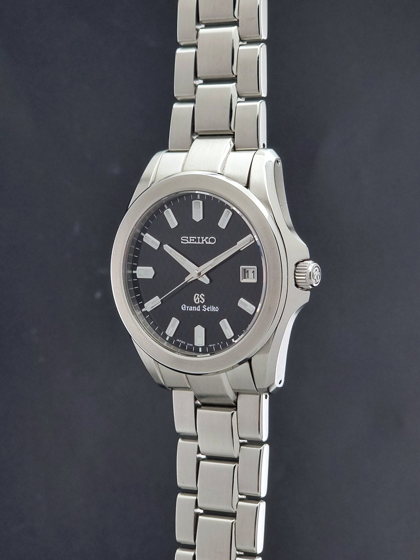 Grand Seiko SBGF021 quartz watch 8J56-8020 on a dark background