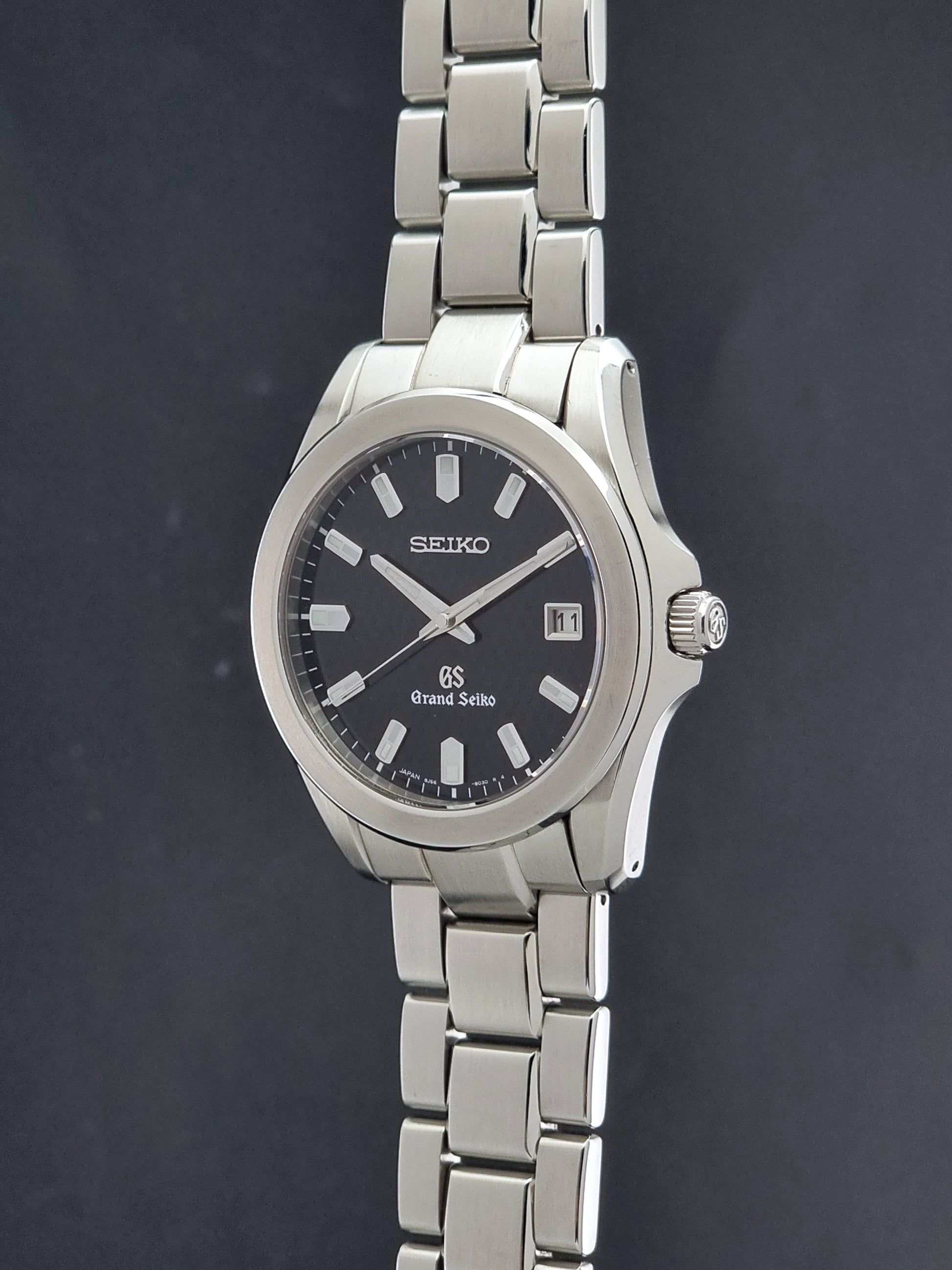 Grand Seiko SBGF021 quartz watch 8J56-8020 on a dark background