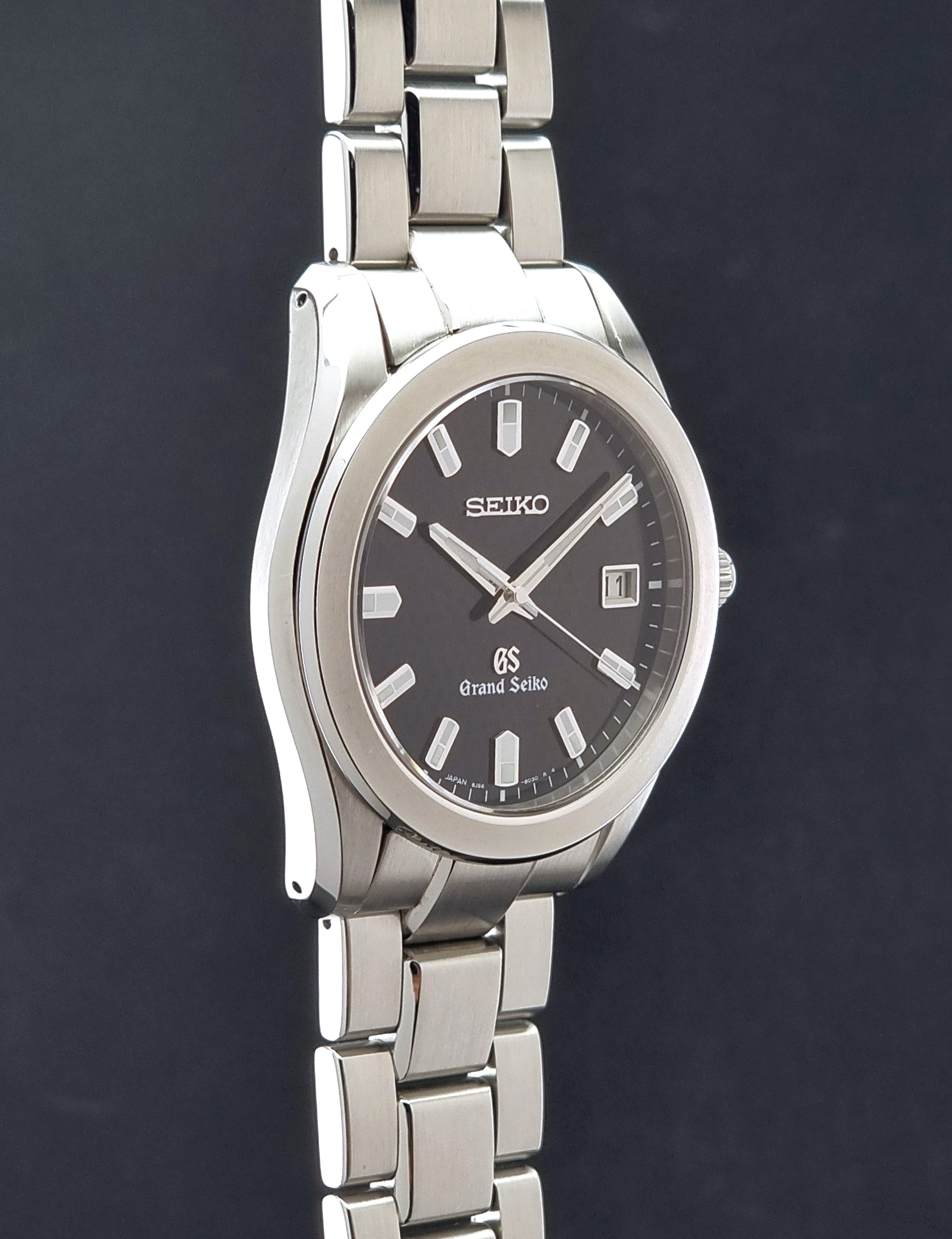 Grand Seiko SBGF021 quartz watch 8J56-8020 side profile view