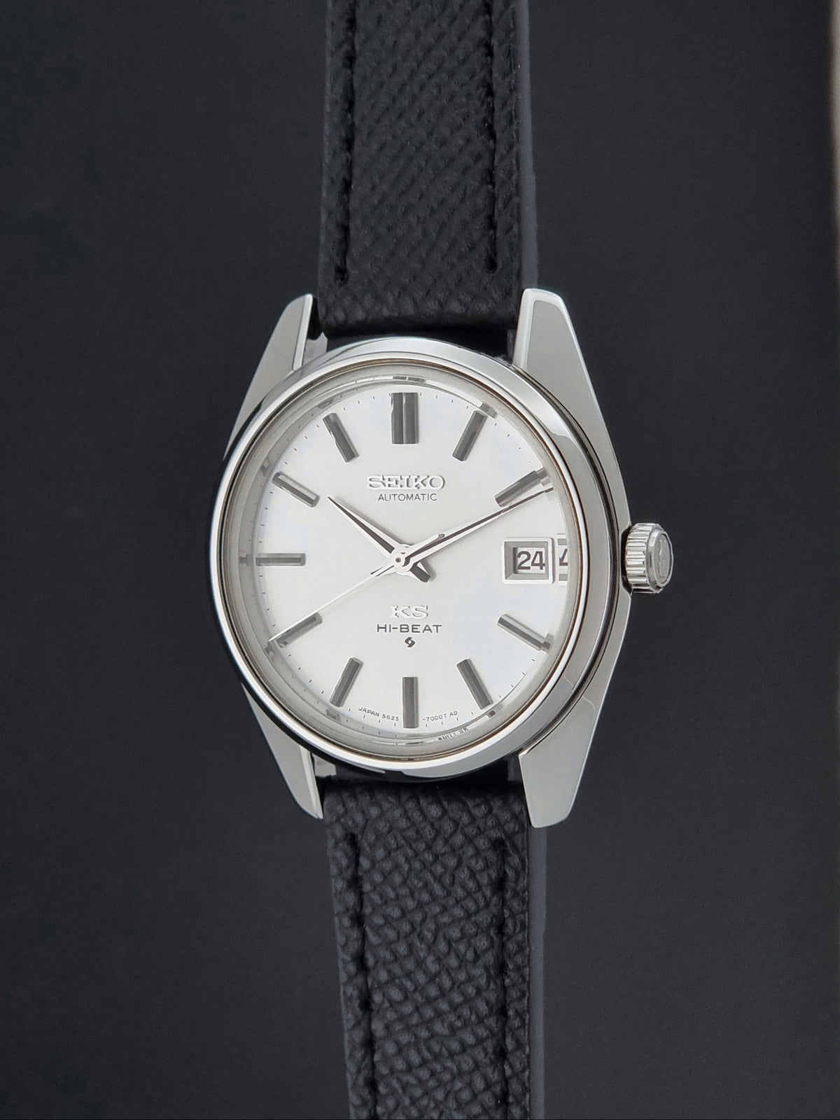 Vintage King Seiko 5625-7000 silver dial 1969 – side profile