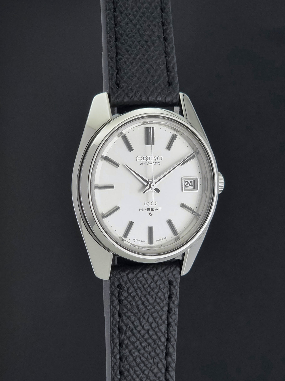 Vintage King Seiko 5625-7000 silver dial 1969 – side profile