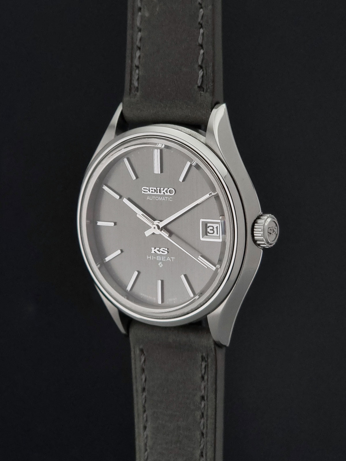 Vintage King Seiko 5625-7120 grey dial 1971 – side profile
