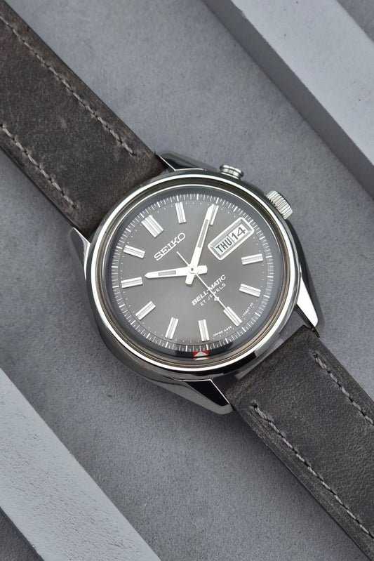 Vintage Seiko Alarm Watch Bell-Matic 4006-7012 Grey Dial 1971