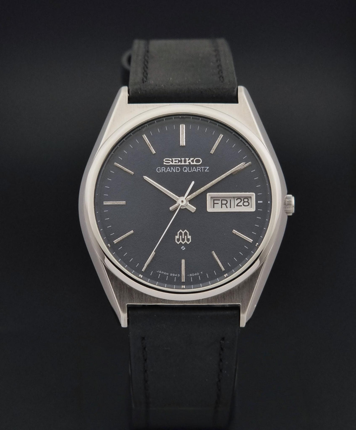Vintage Seiko Grand Quartz 9943-8030 quartz watch from 1978, dial view