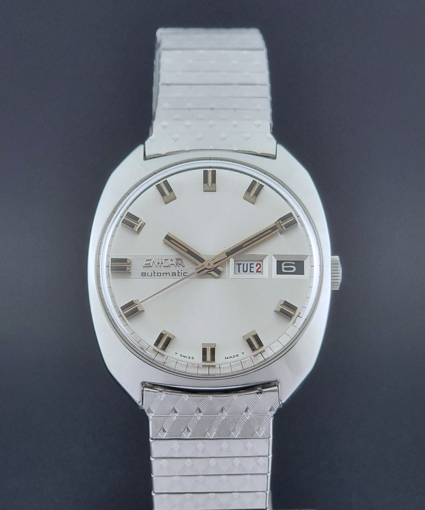 Enicar Wristwatch Ocean Pearl 147-01-02 Vintage 1970s Cal AR 1147