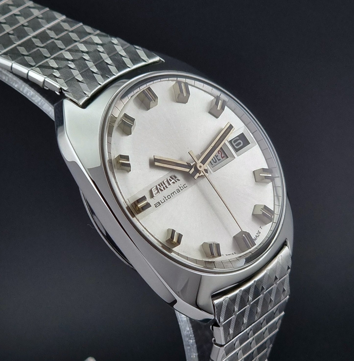 Enicar Wristwatch Ocean Pearl 147-01-02 Vintage 1970s Cal AR 1147