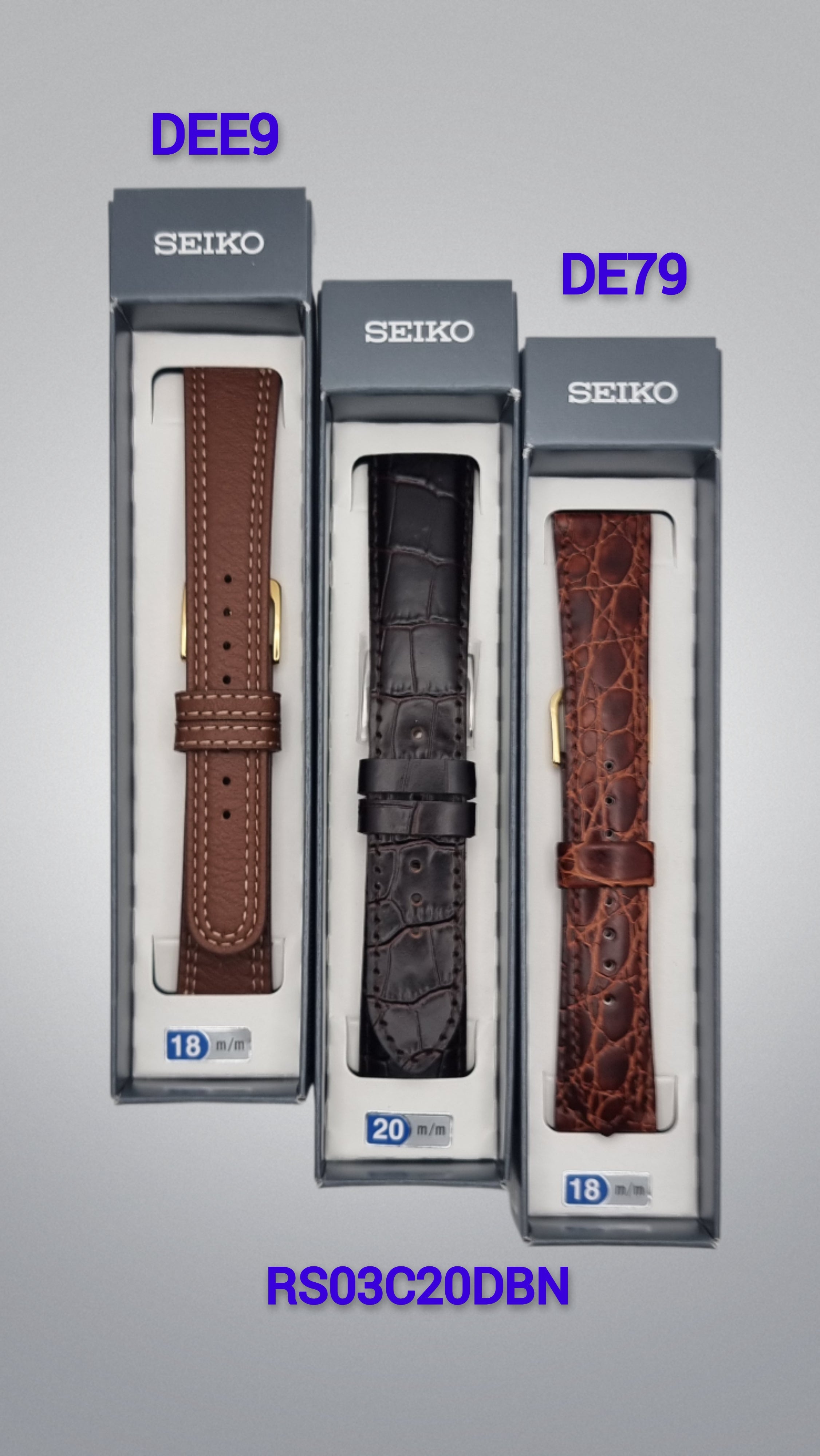 Genuine seiko leather watch straps online