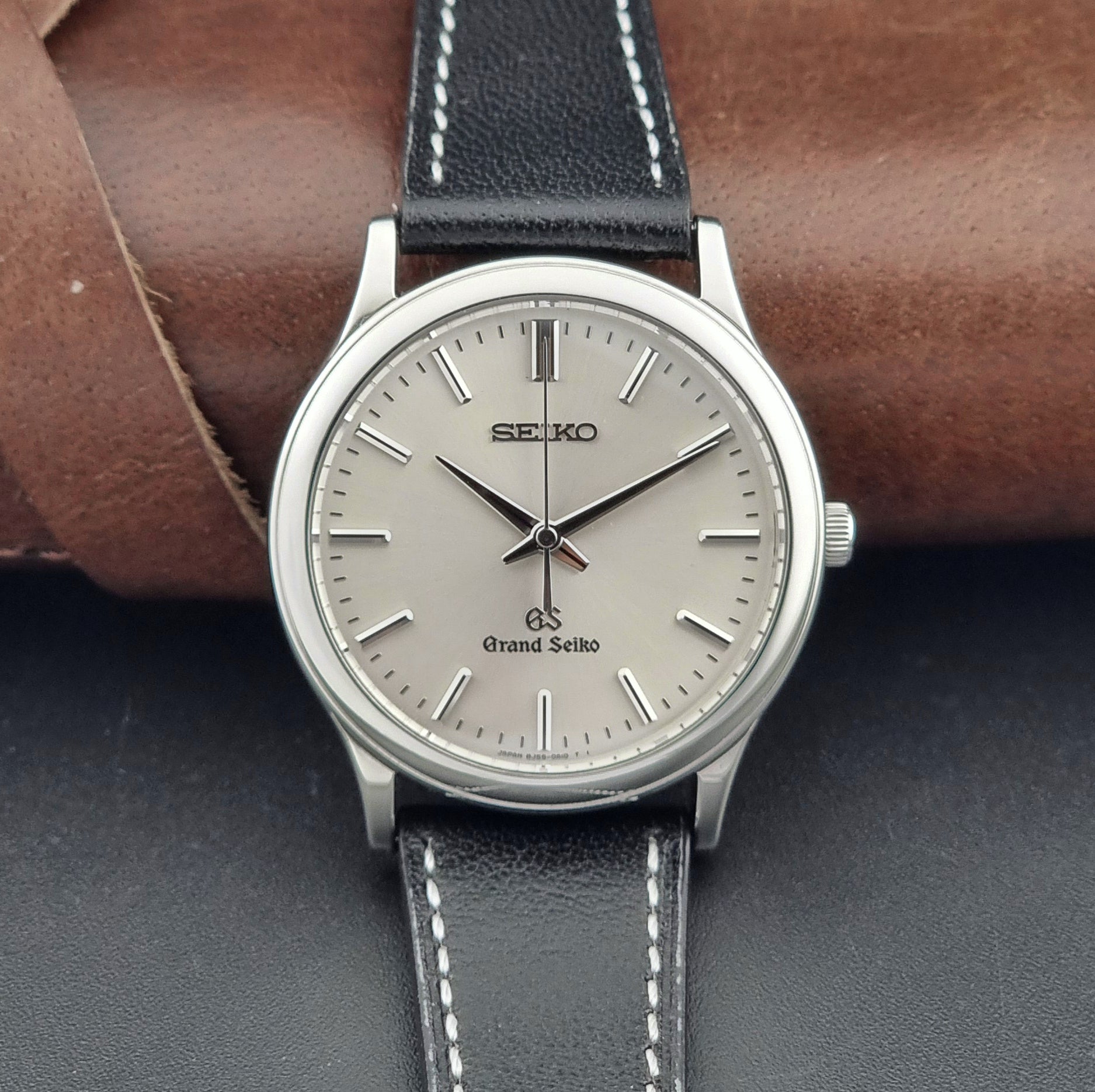 Grand Seiko SBGF015 Wristwatch 8J55-0A10 quartz on a black leather strap
