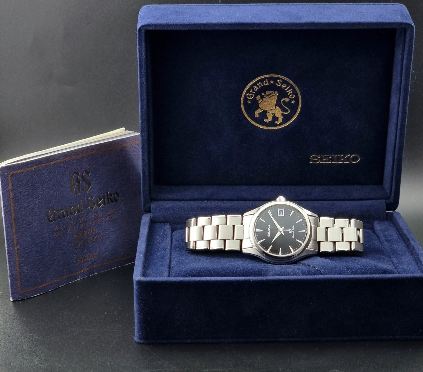 Grand Seiko quartz SBGX041 watch 9F62-0A10 Black dial 2004 with box