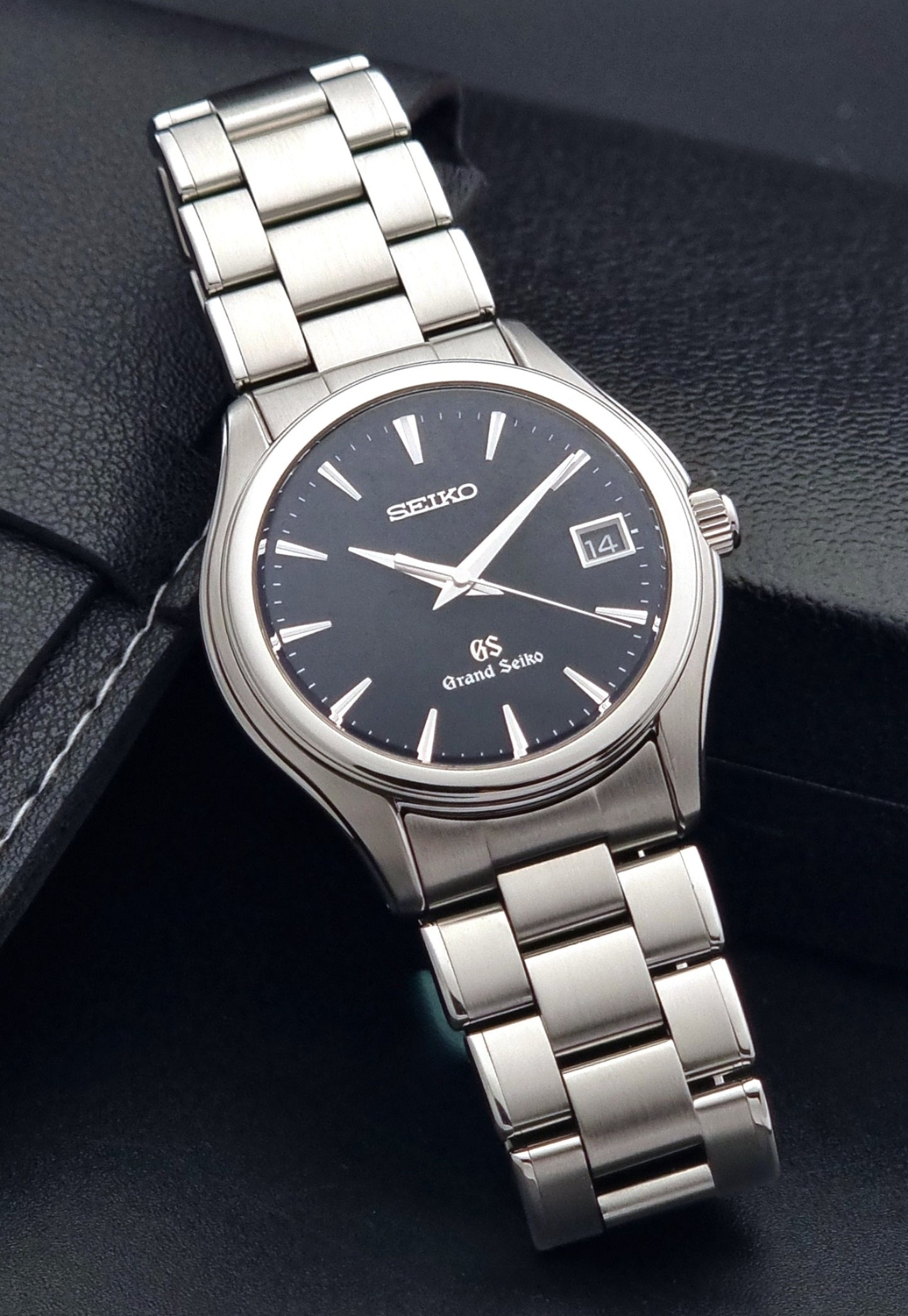 Grand Seiko quartz SBGX041 watch 9F62-0A10 Black dial 2004 with box