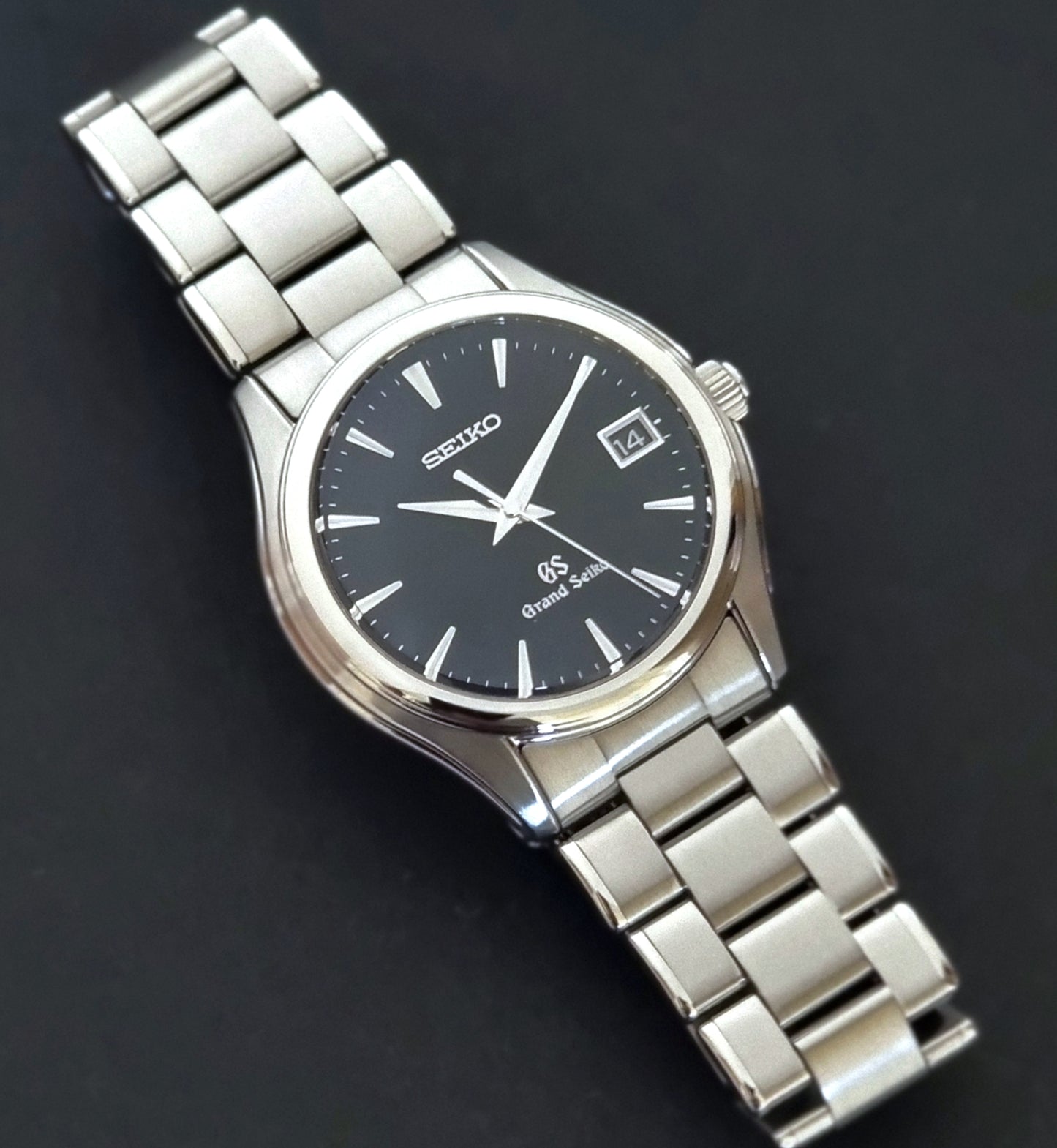 Grand Seiko quartz SBGX041 watch 9F62-0A10 Black dial 2004 with box