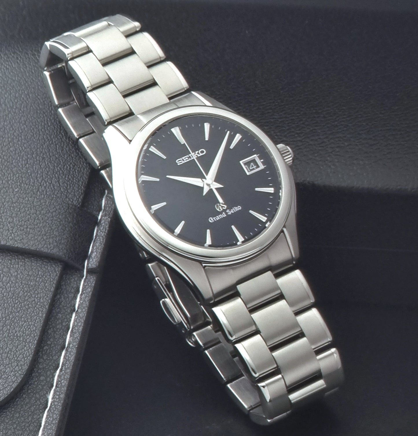Grand Seiko quartz SBGX041 watch 9F62-0A10 Black dial 2004 with box