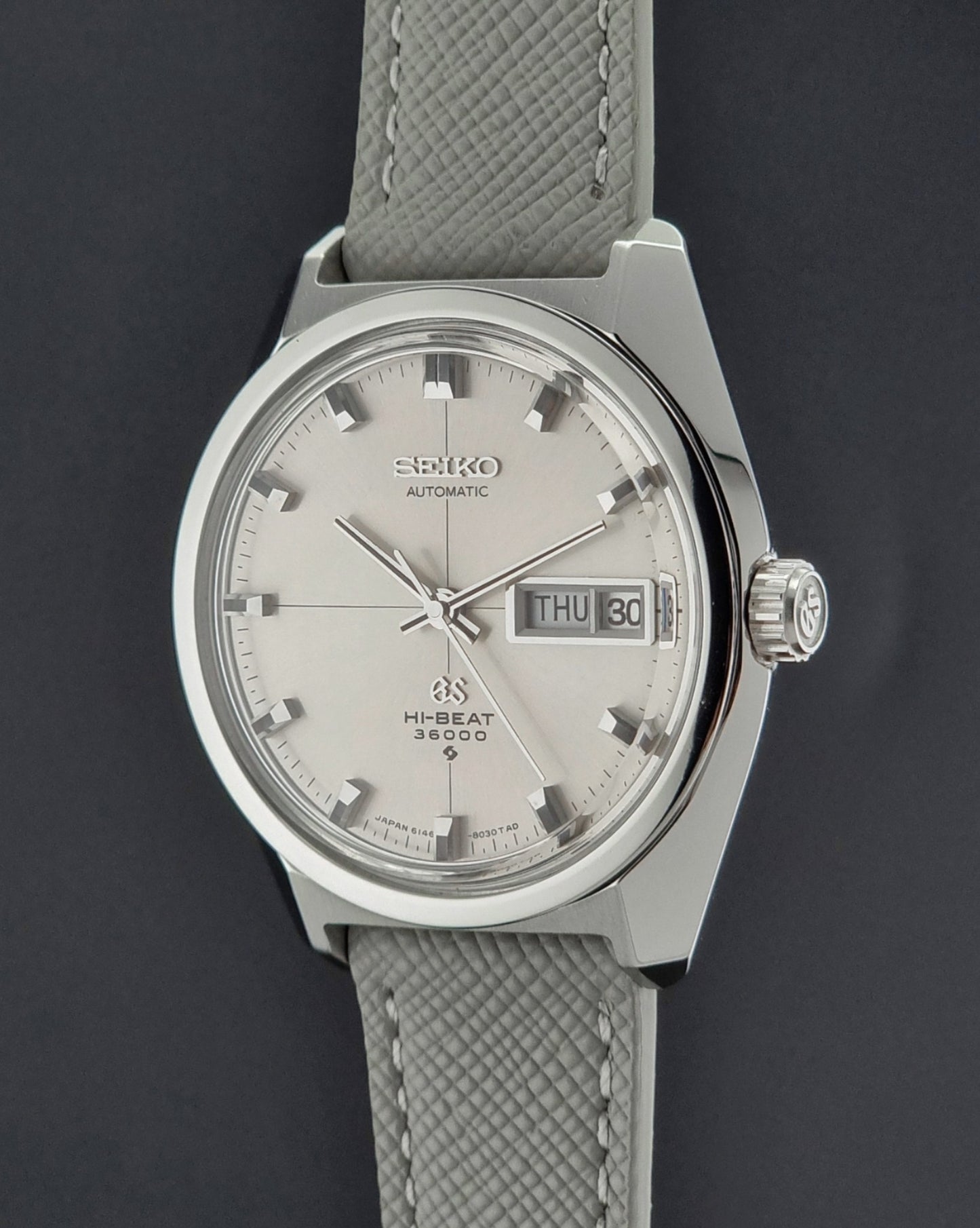 Grand Seiko watch 6146-8000 Hi-Beat 36000 Vintage 1968 Cross hair dial