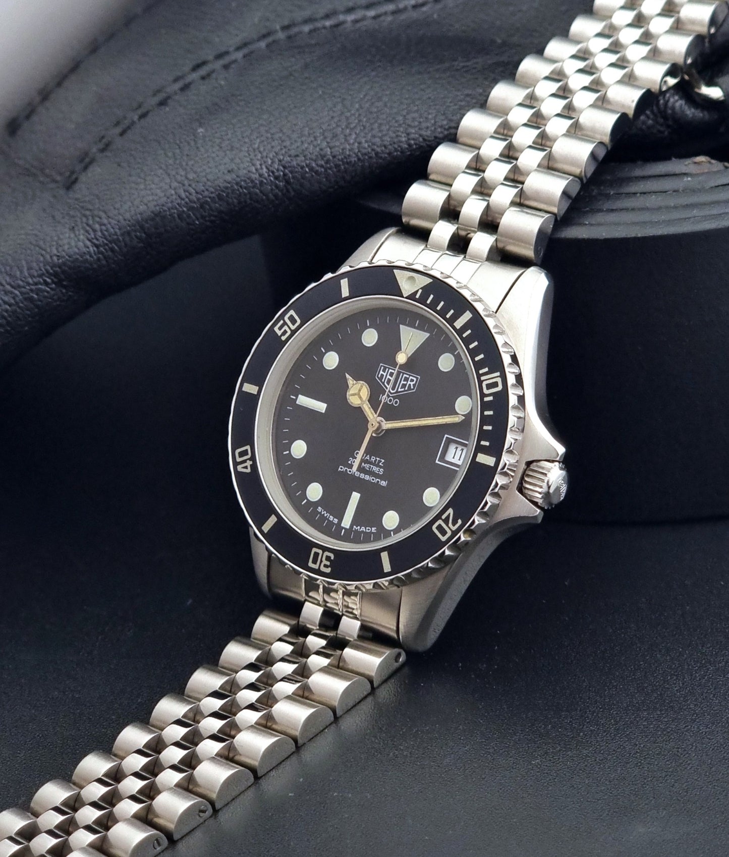 Vintage Heuer Wristwatch Professional Quartz 1000 Diver 980.013L