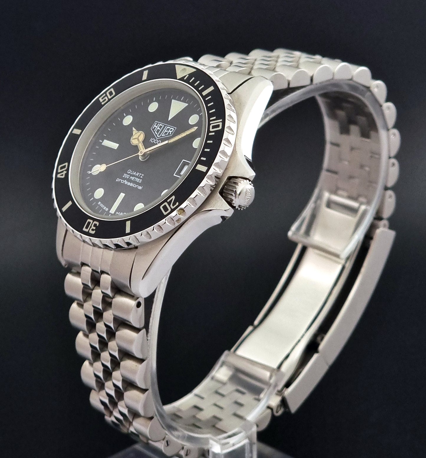 Vintage Heuer Wristwatch Professional Quartz 1000 Diver 980.013L