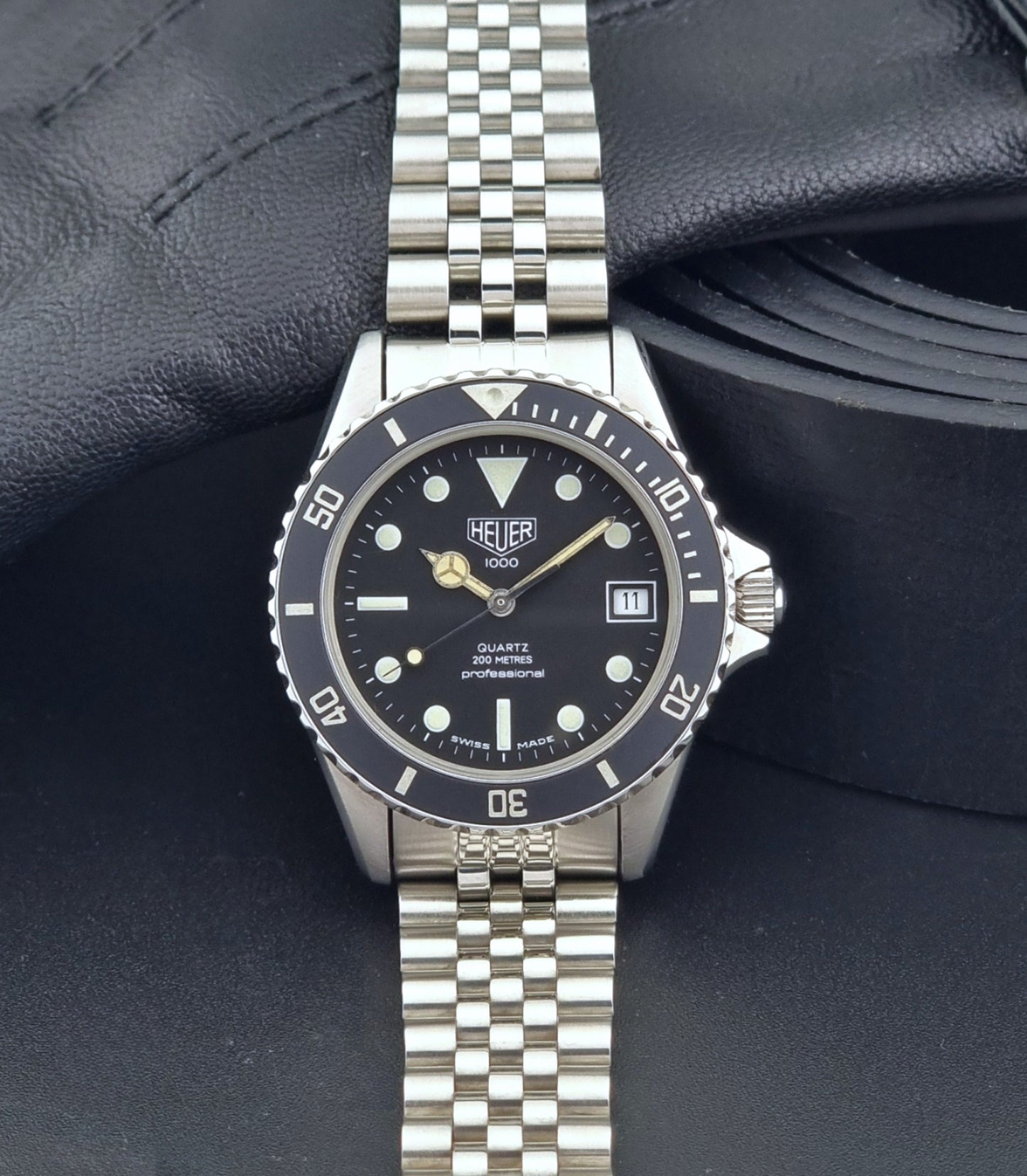 Vintage Heuer Wristwatch Professional Quartz 1000 Diver 980.013L