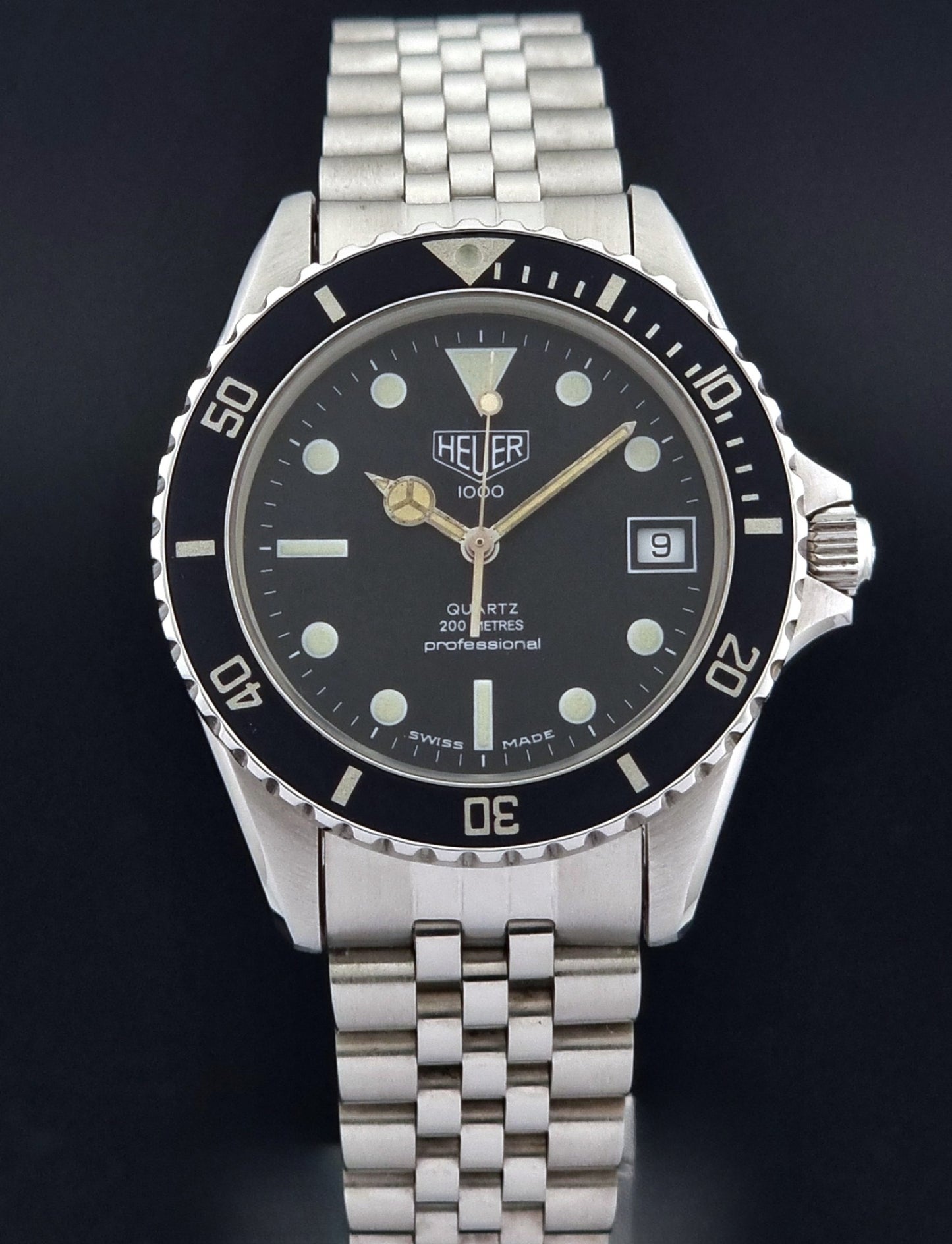 Vintage Heuer Wristwatch Professional Quartz 1000 Diver 980.013L
