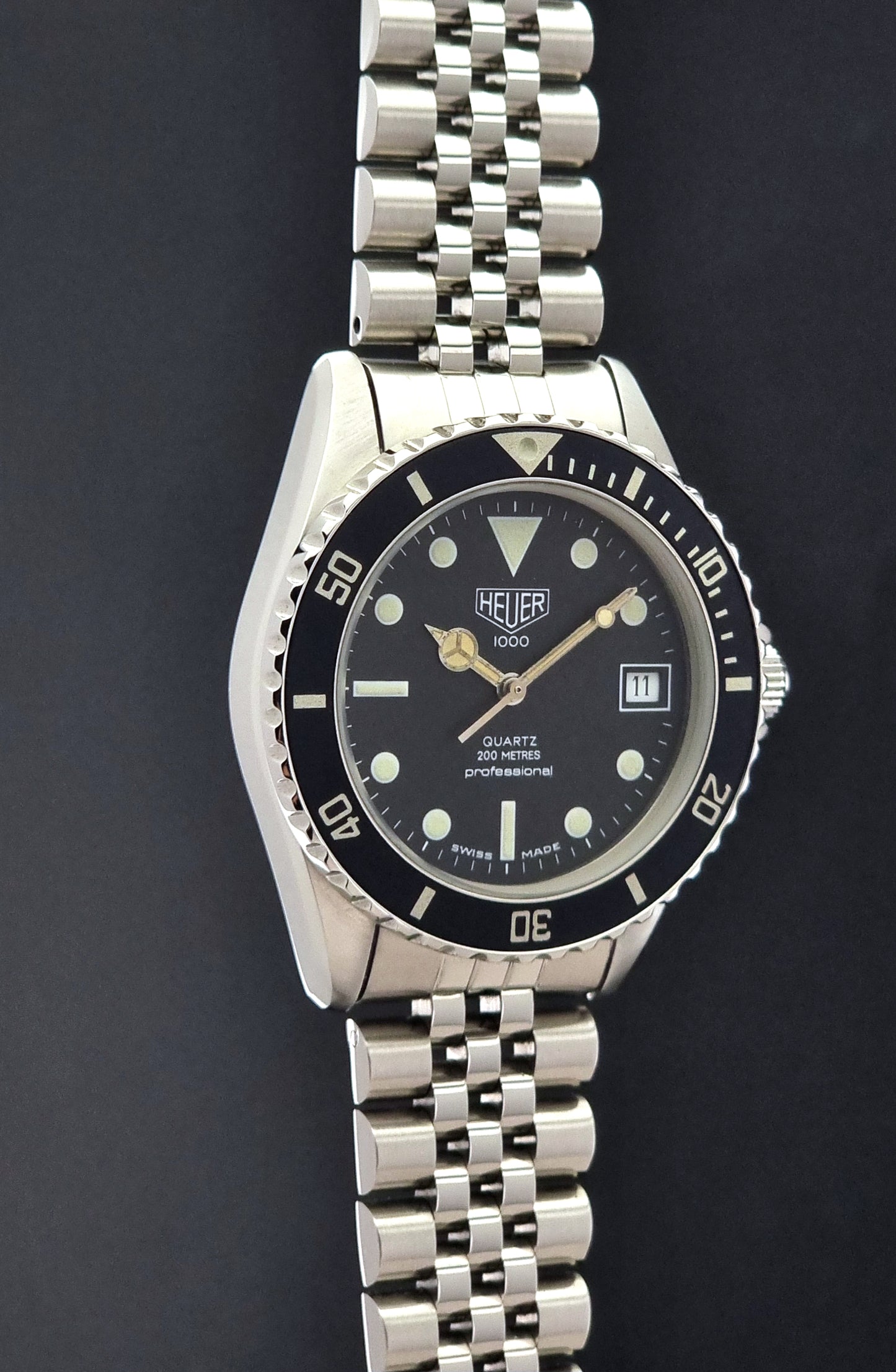 Vintage Heuer Wristwatch Professional Quartz 1000 Diver 980.013L