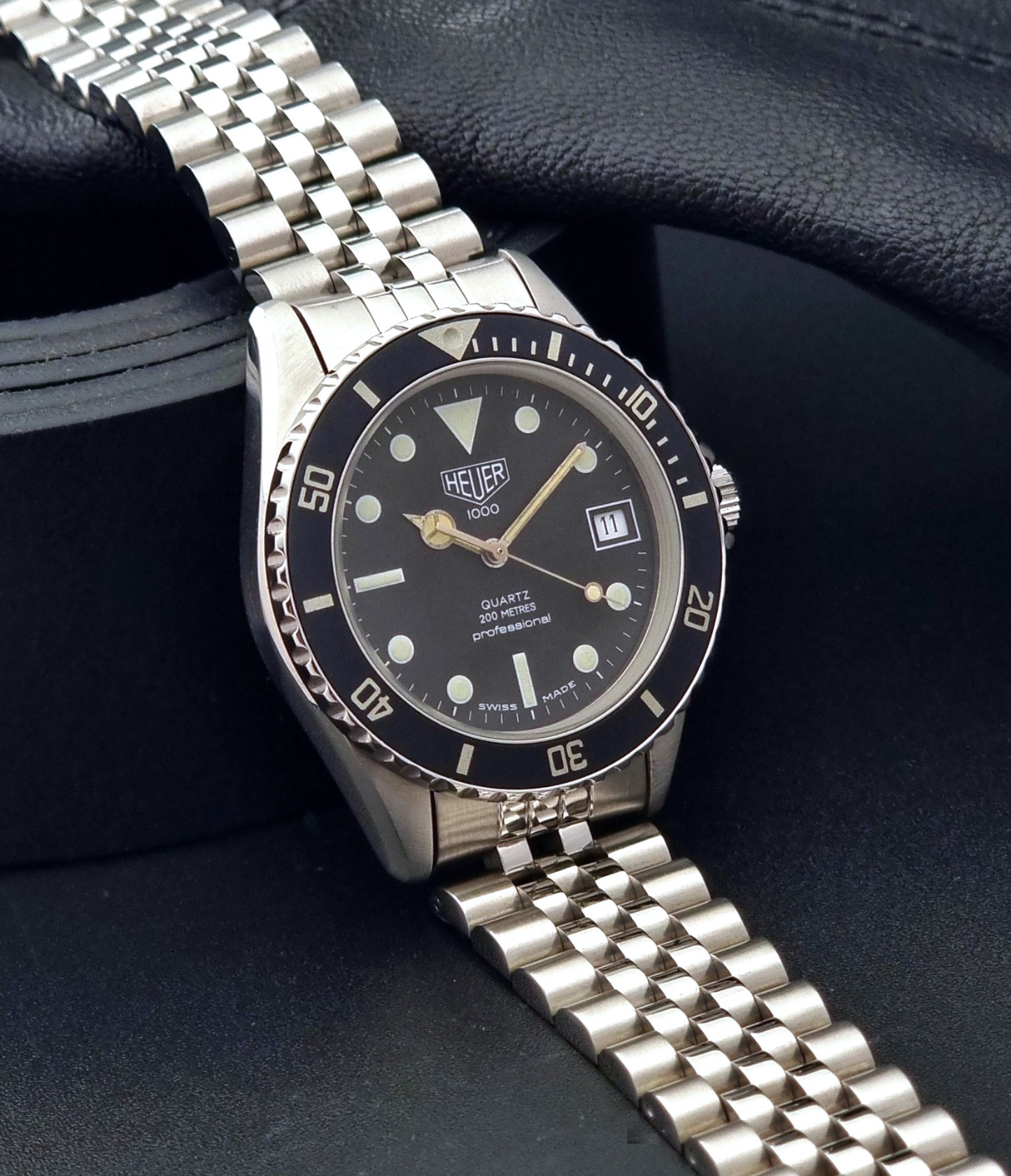 Vintage Heuer Wristwatch Professional Quartz 1000 Diver 980.013L
