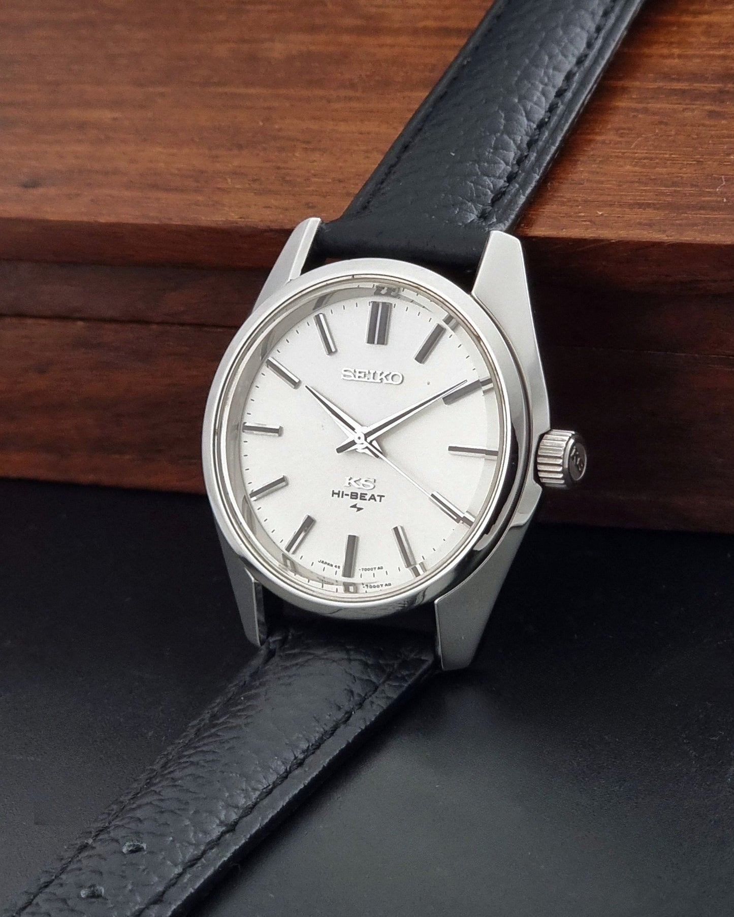 Vintage King Seiko 45-7001 watch Hi-Beat 1971 Stainless steel