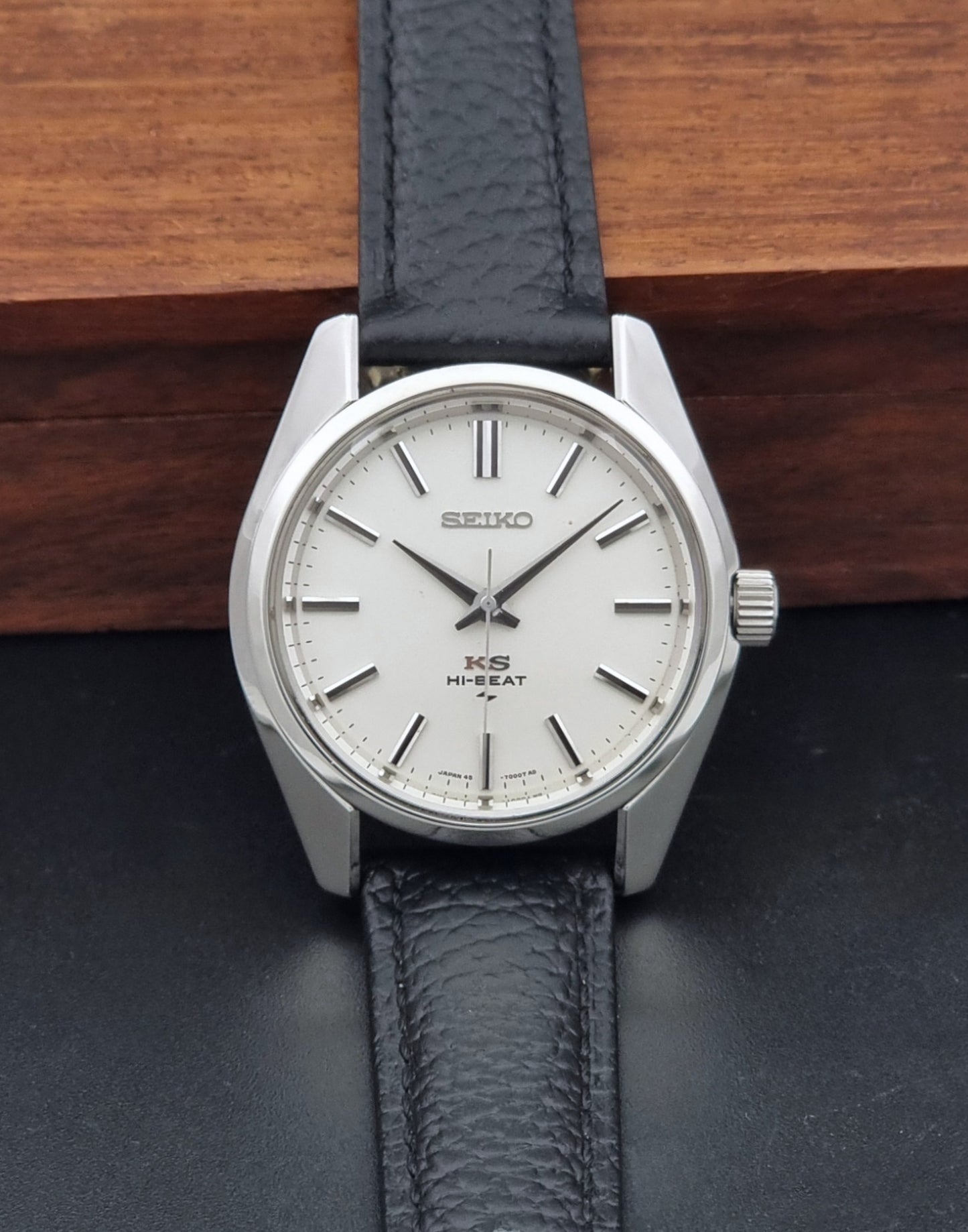 Vintage King Seiko 45-7001 watch Hi-Beat 1971 Stainless steel